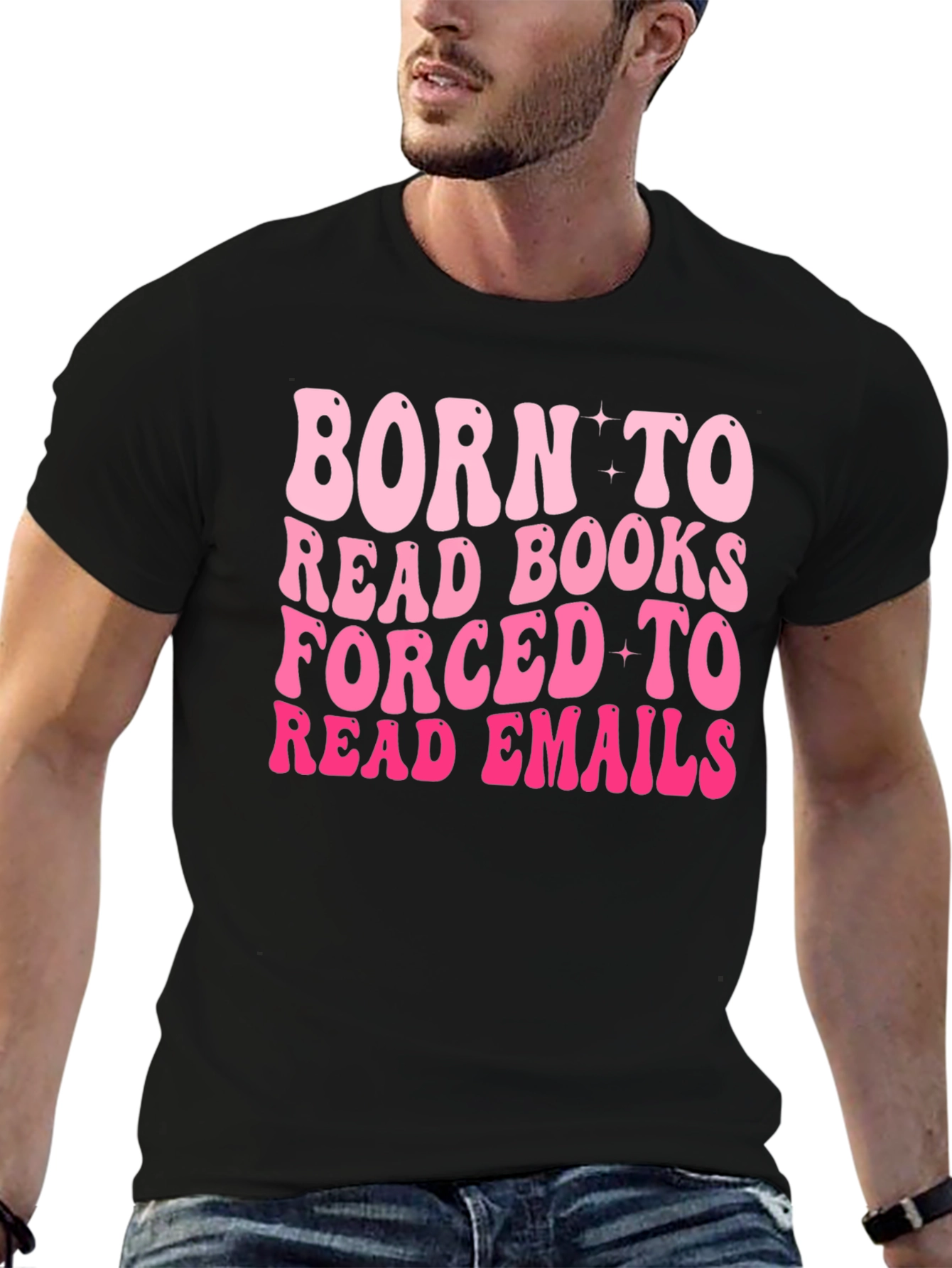 Black Born to Read Books Graphic Tee view 6