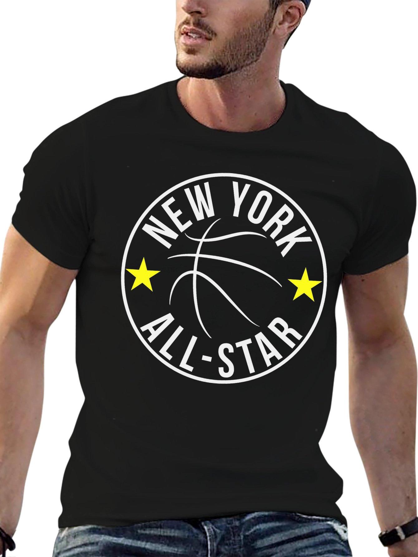 Black New York All-Star Basketball Graphic Tee view 6