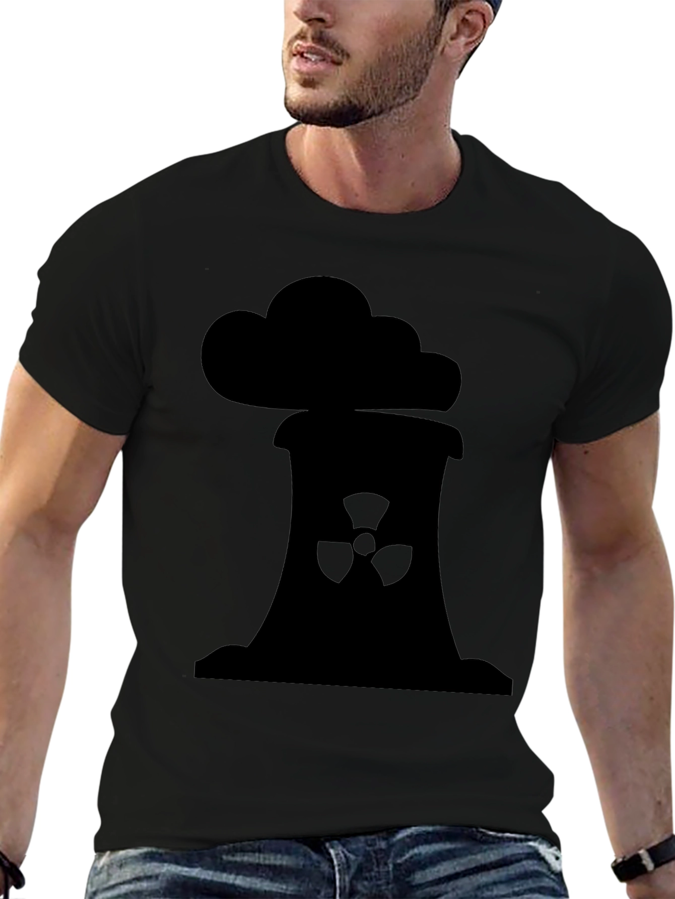 Black Nuclear Power Plant Graphic T-Shirt view 6