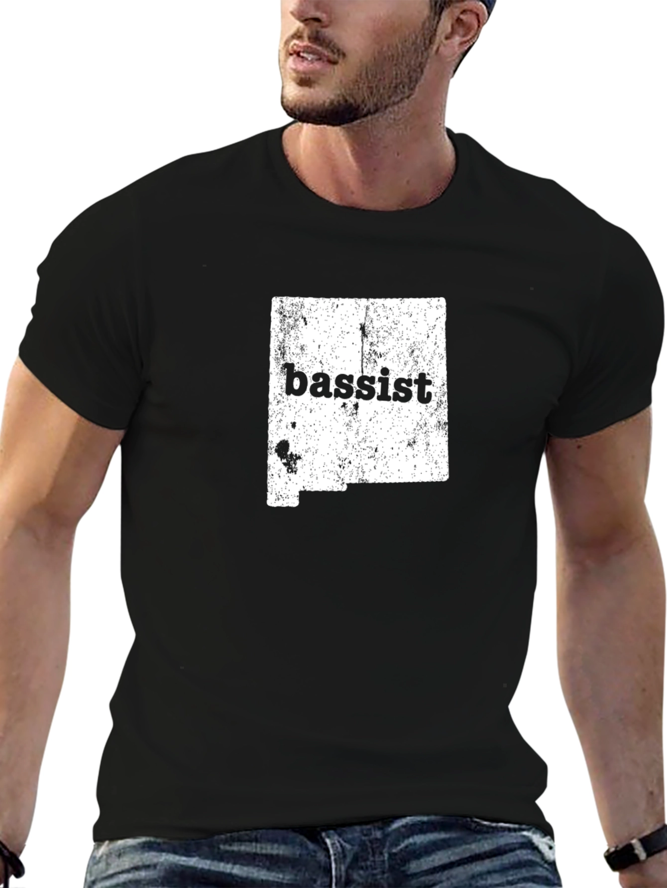 Black Bassist New Mexico Graphic Tee - Black view 6