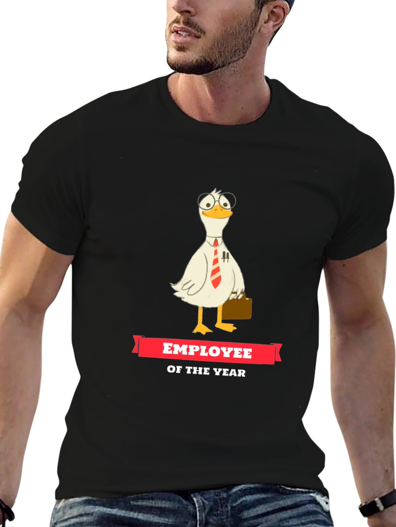 Black Employee of the Year Duck Graphic Tee view 6