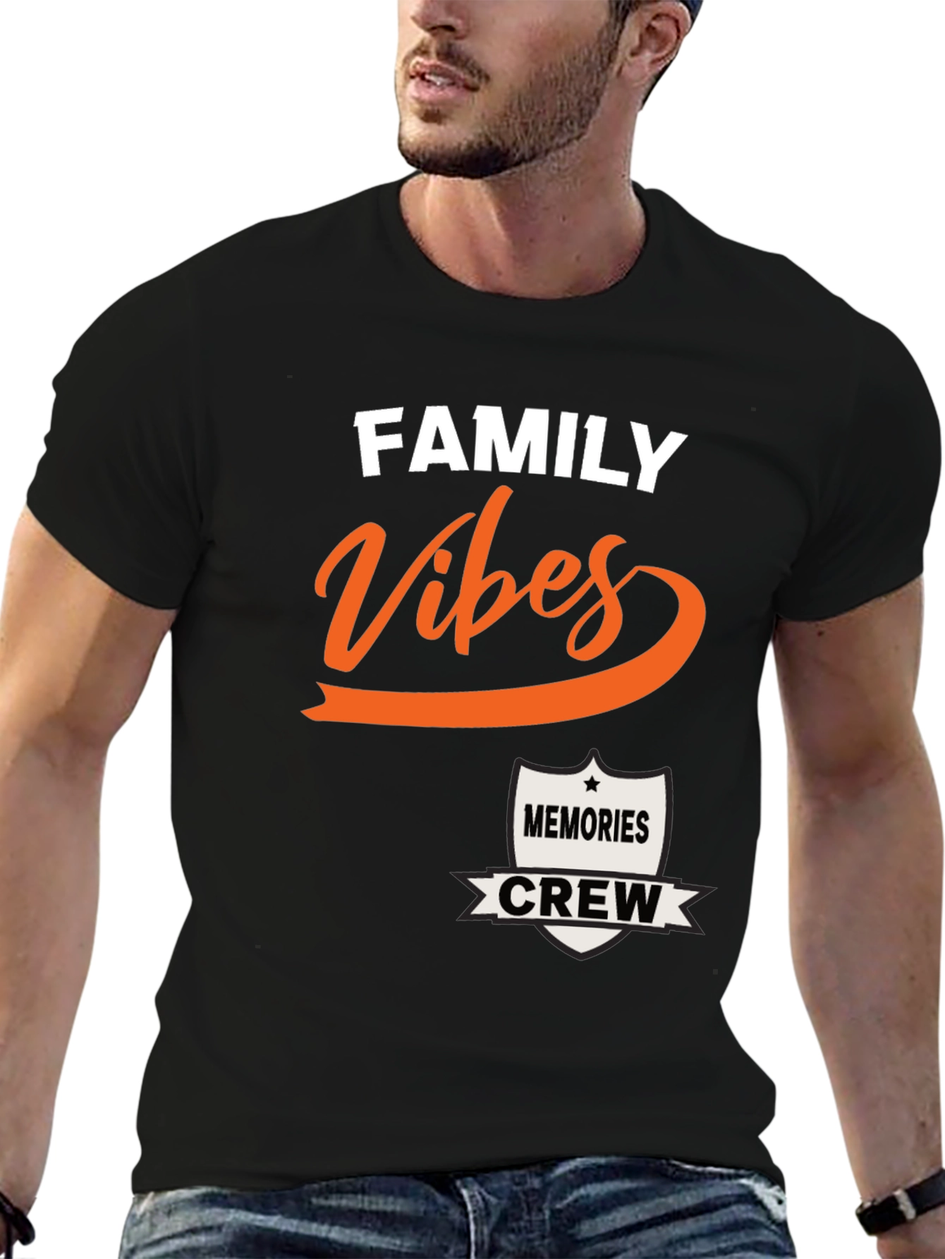 Black Family Vibes Memories Crew T-Shirt view 6