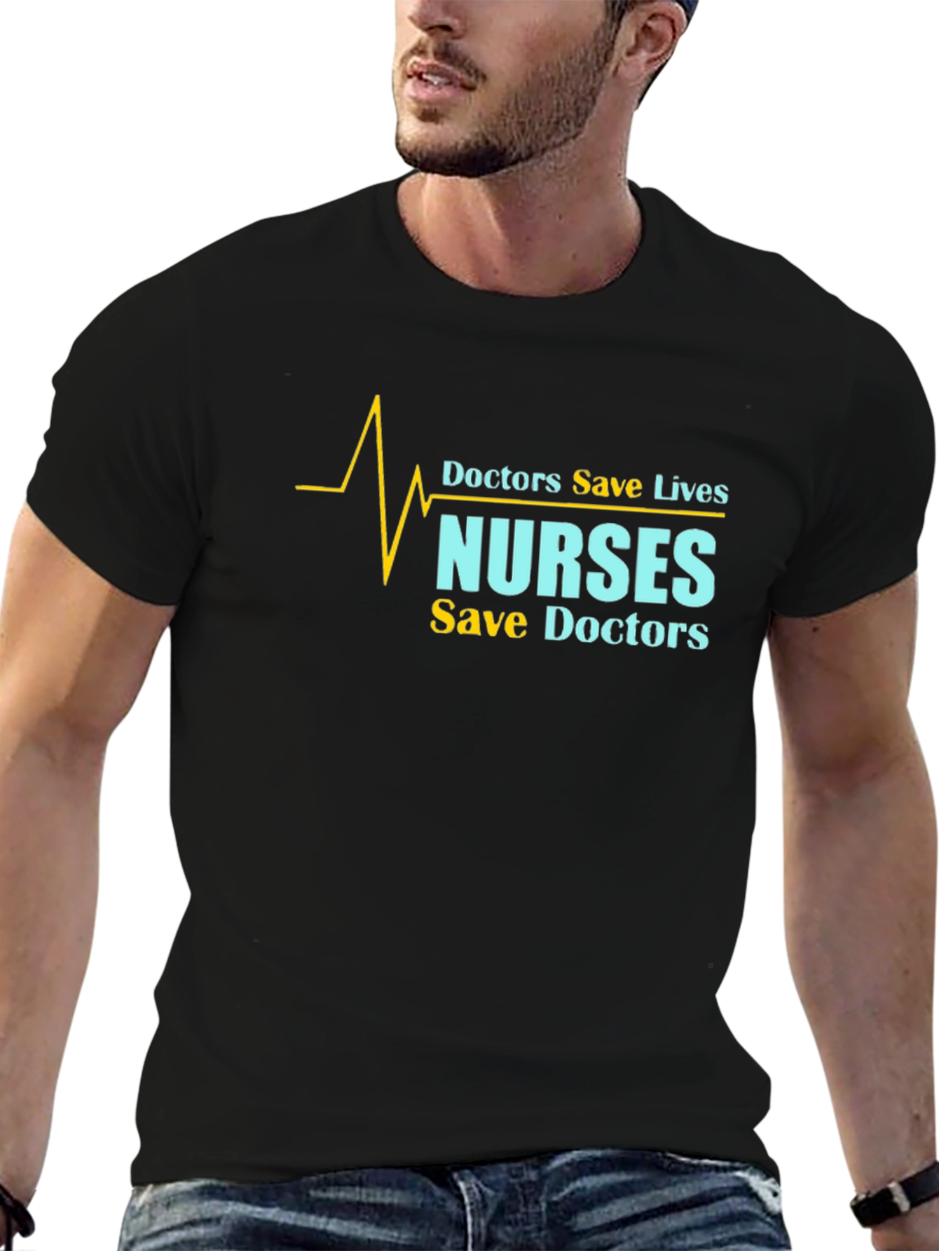 Black Doctors and Nurses Graphic Tee view 6