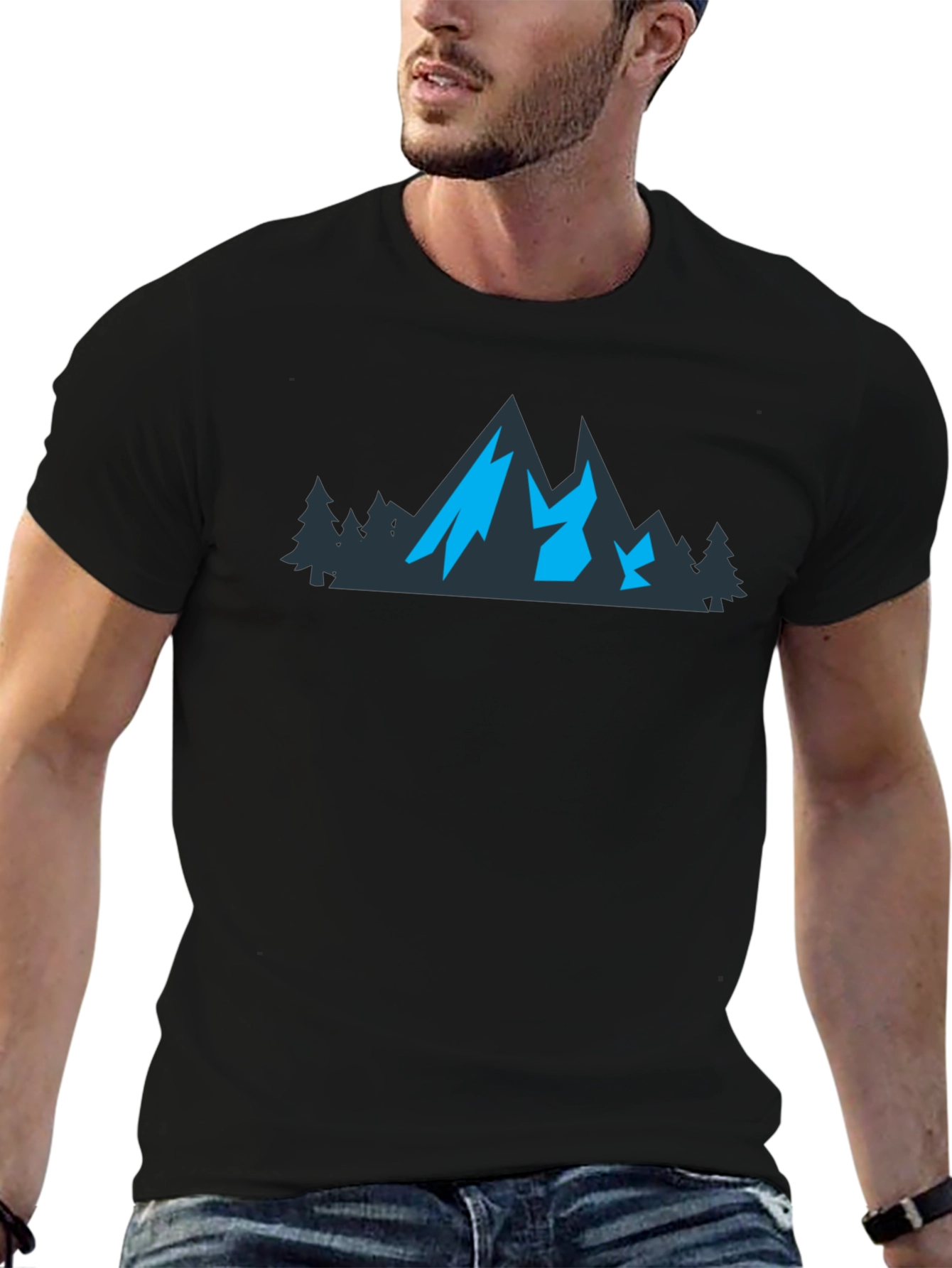Black Mountain Graphic Black T-Shirt view 6