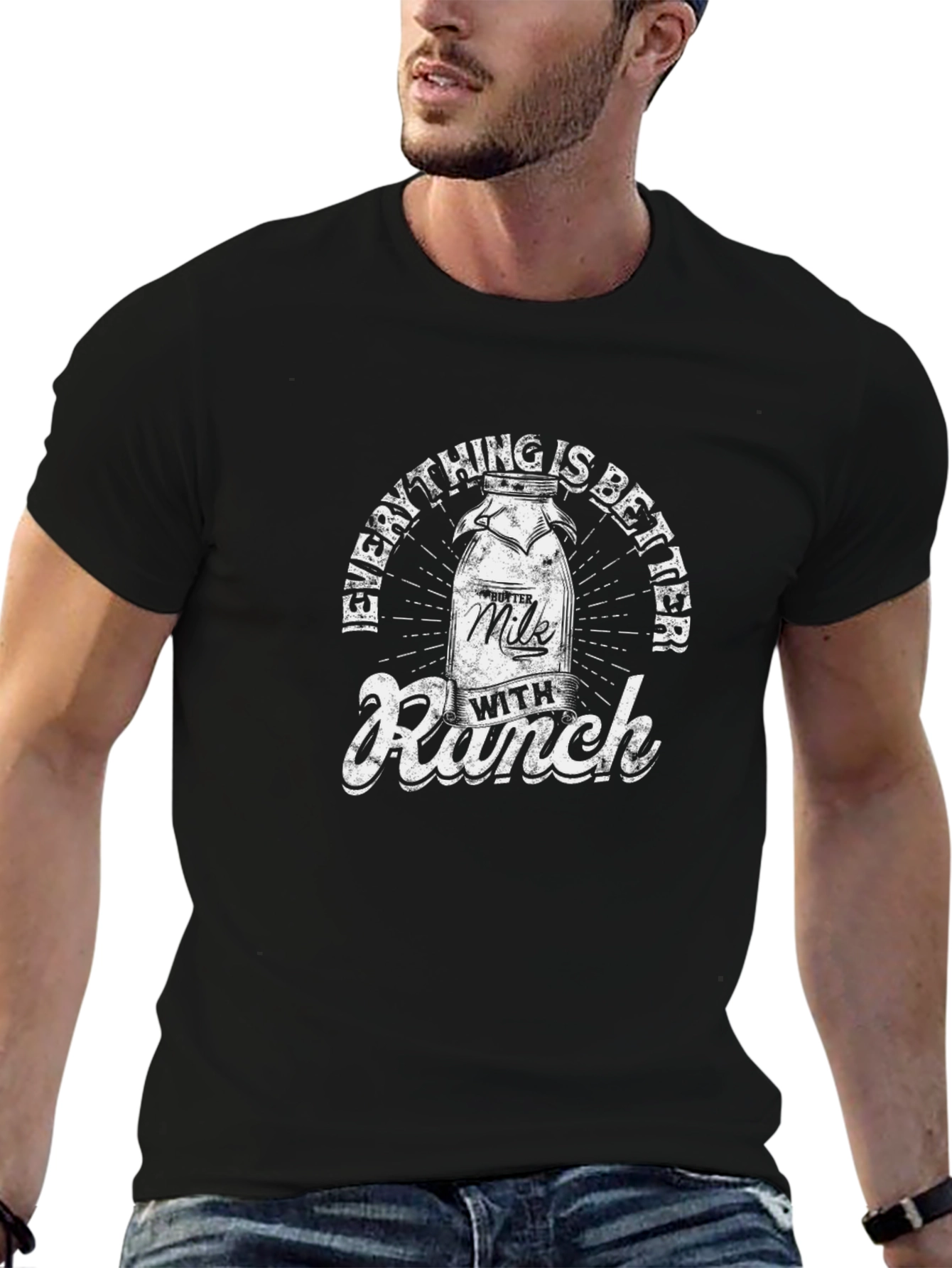 Black Everything is Better With Ranch T-Shirt view 6
