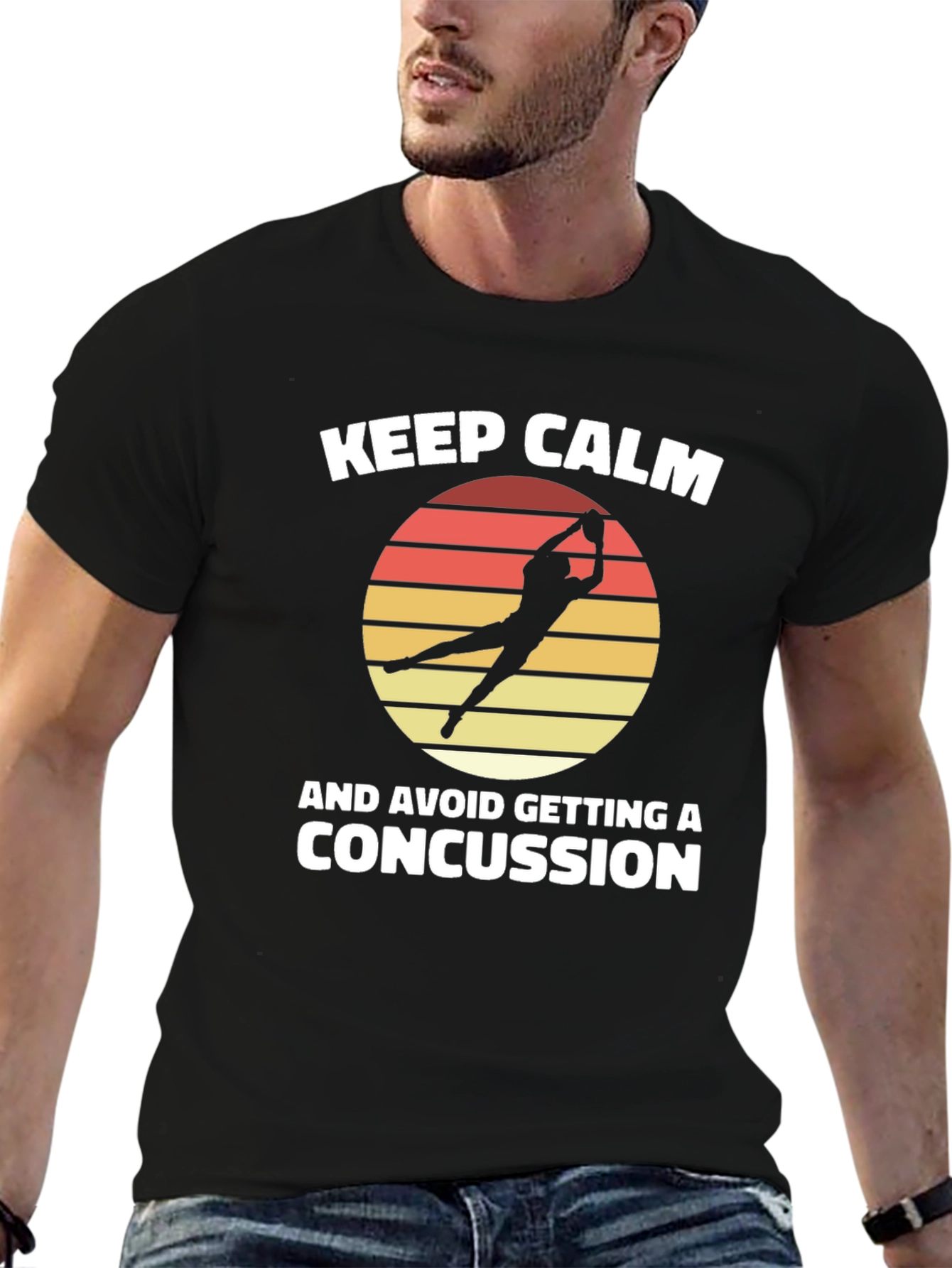 Black Keep Calm Rugby T-Shirt view 6