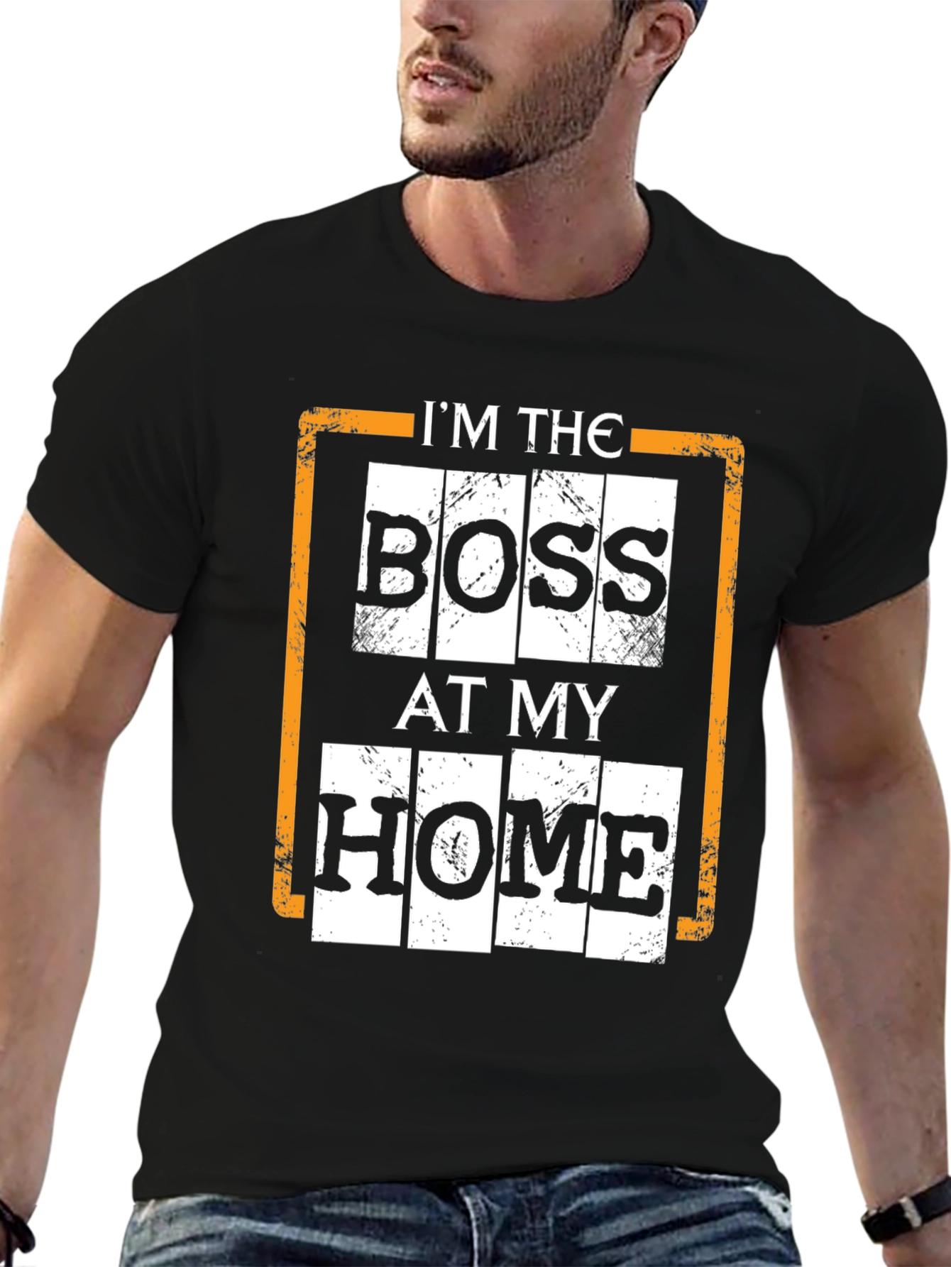 Black I'm The Boss At My Home Black T-Shirt view 6