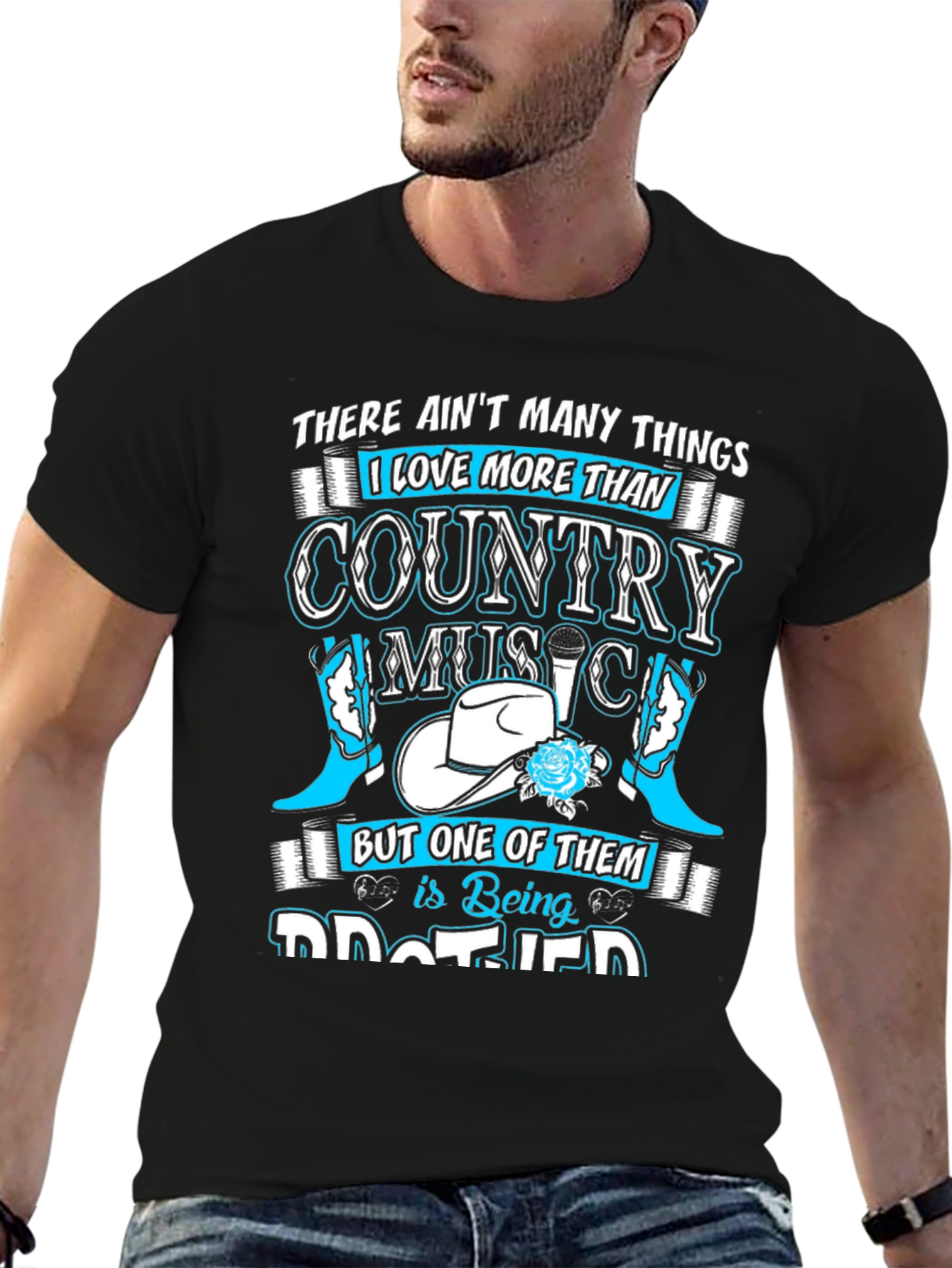 Black Country Music Lover T-Shirt view 6