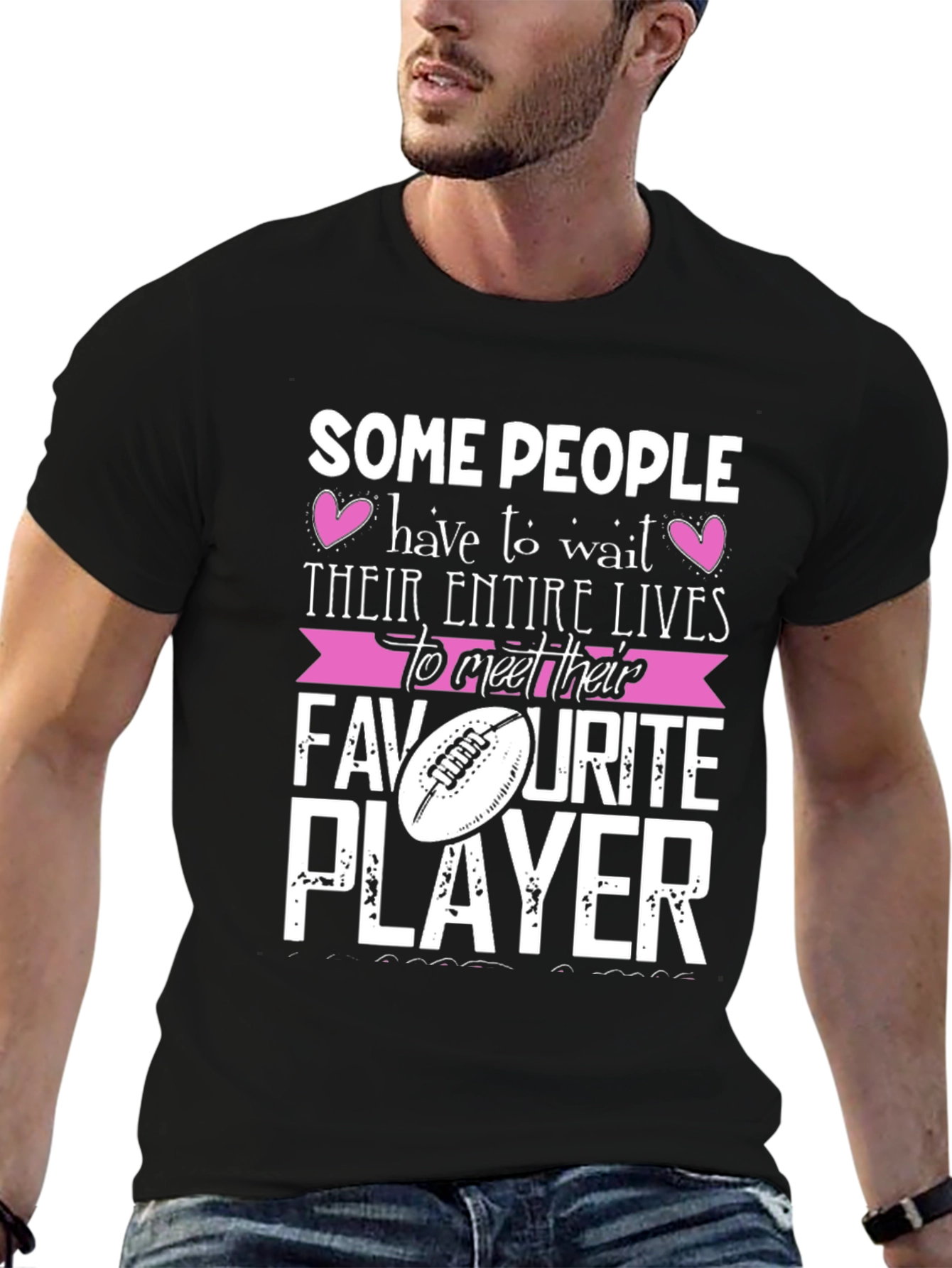 Black Favorite Player T-Shirt, Unique Design view 6