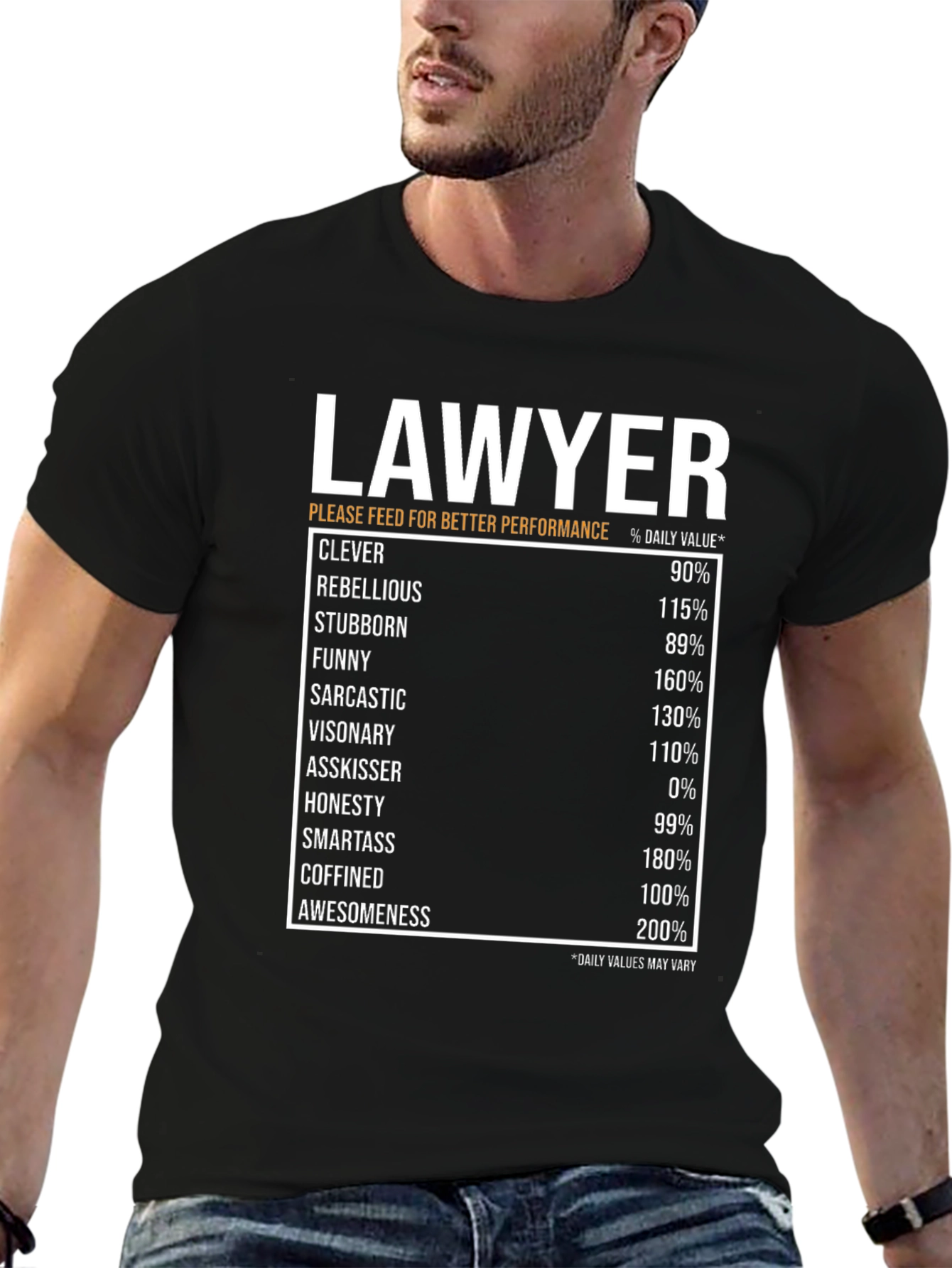Black Lawyer Daily Value T-Shirt - Clever, Rebellious, Funny view 6