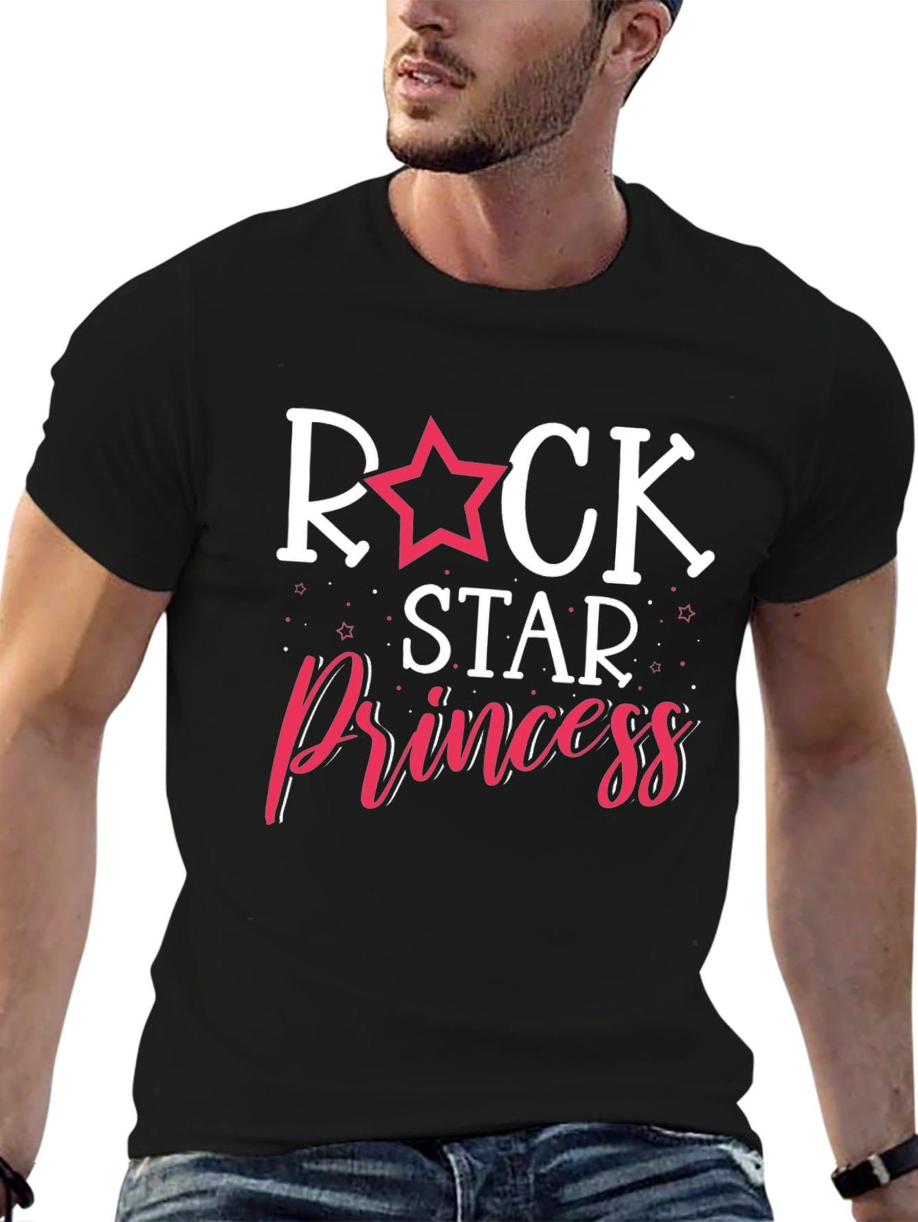 Black Rock Star Princess Graphic T-Shirt - Black view 6