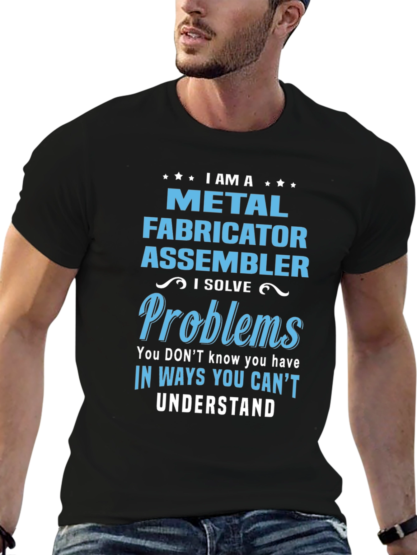 Black Metal Fabricator Assembler Funny T-Shirt view 6
