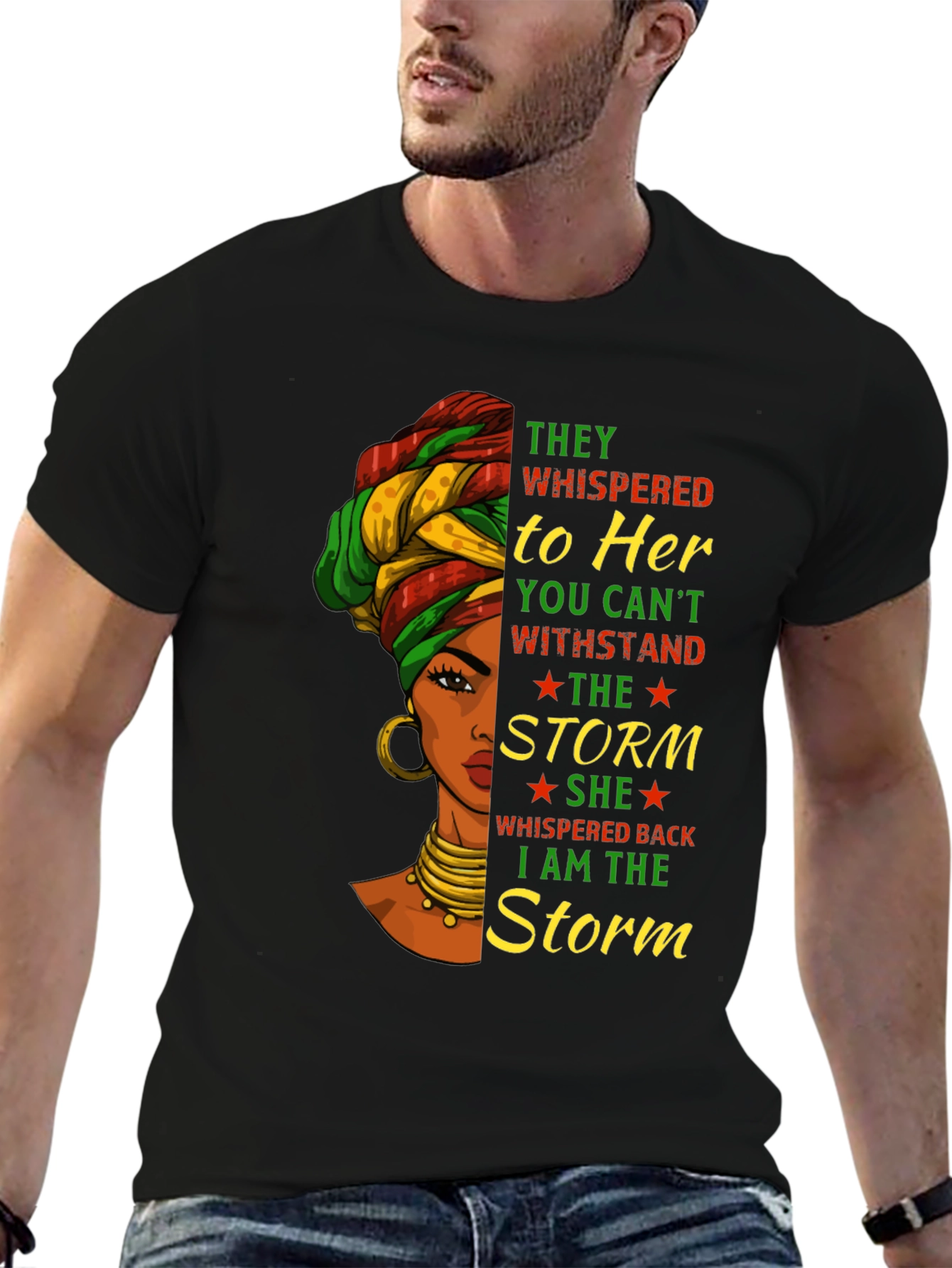 Black I am the Storm Graphic T-Shirt view 6