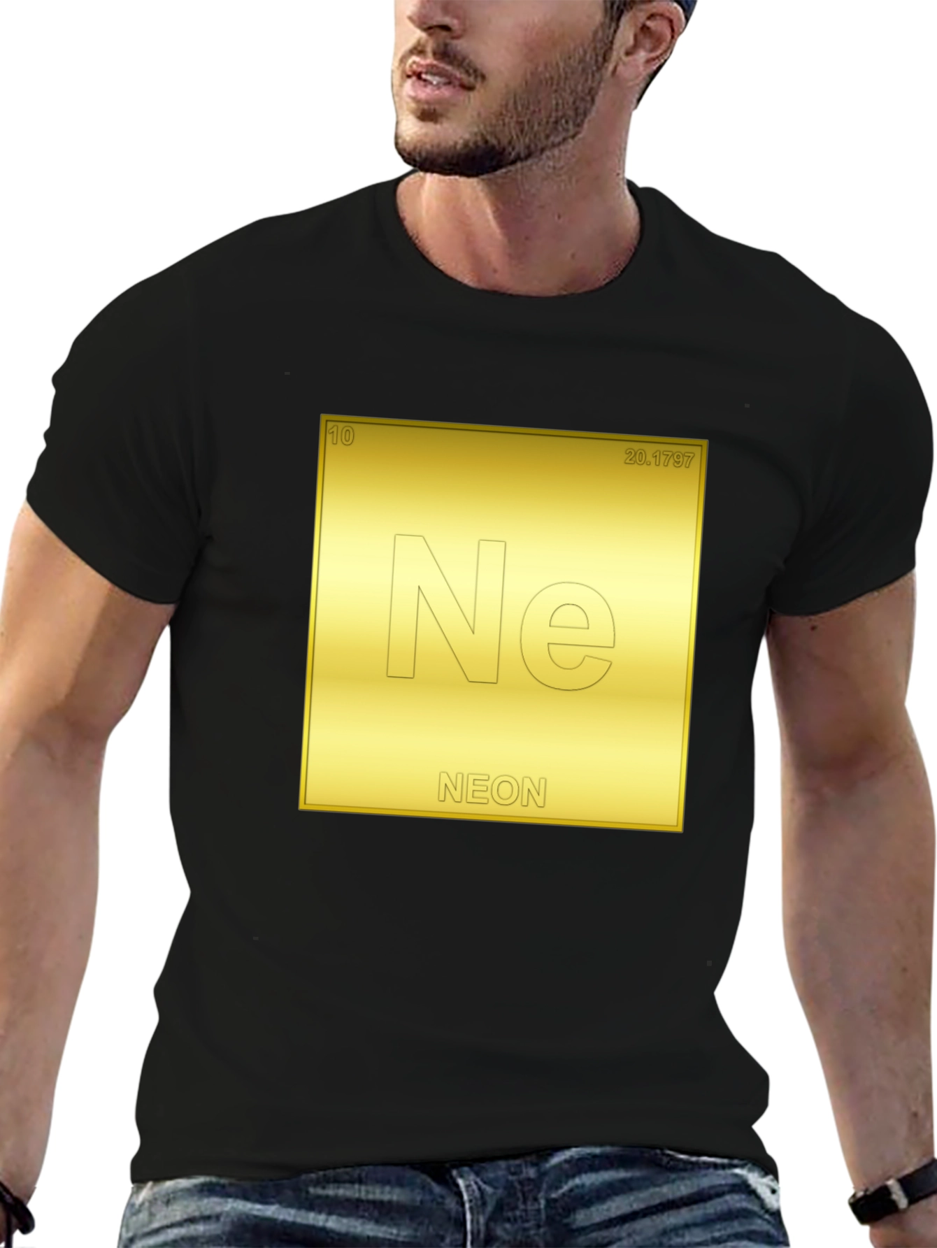Black Neon Element T-Shirt - Science Tee view 6