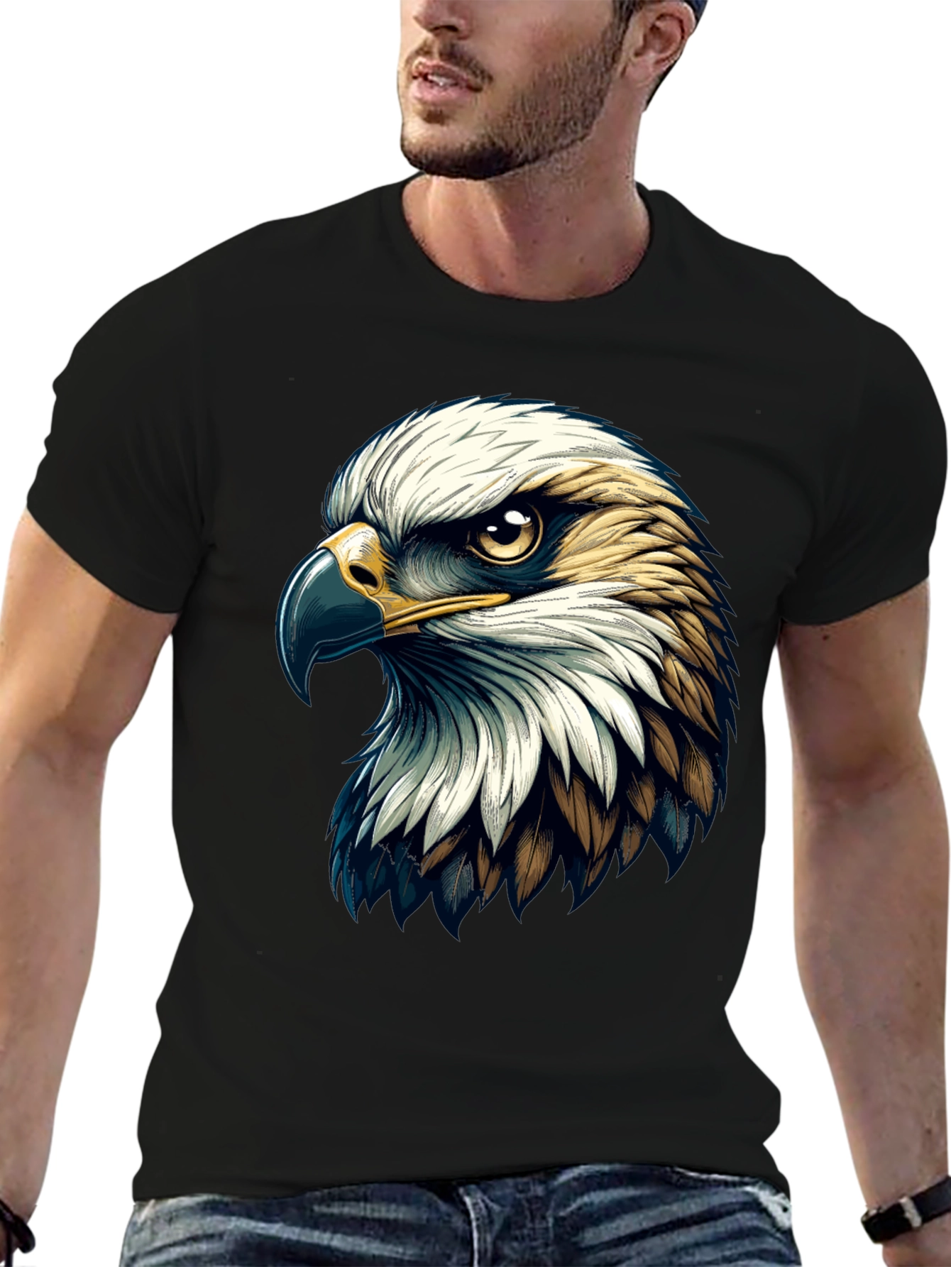 Black Eagle Graphic T-Shirt - Bold Statement Tee view 6