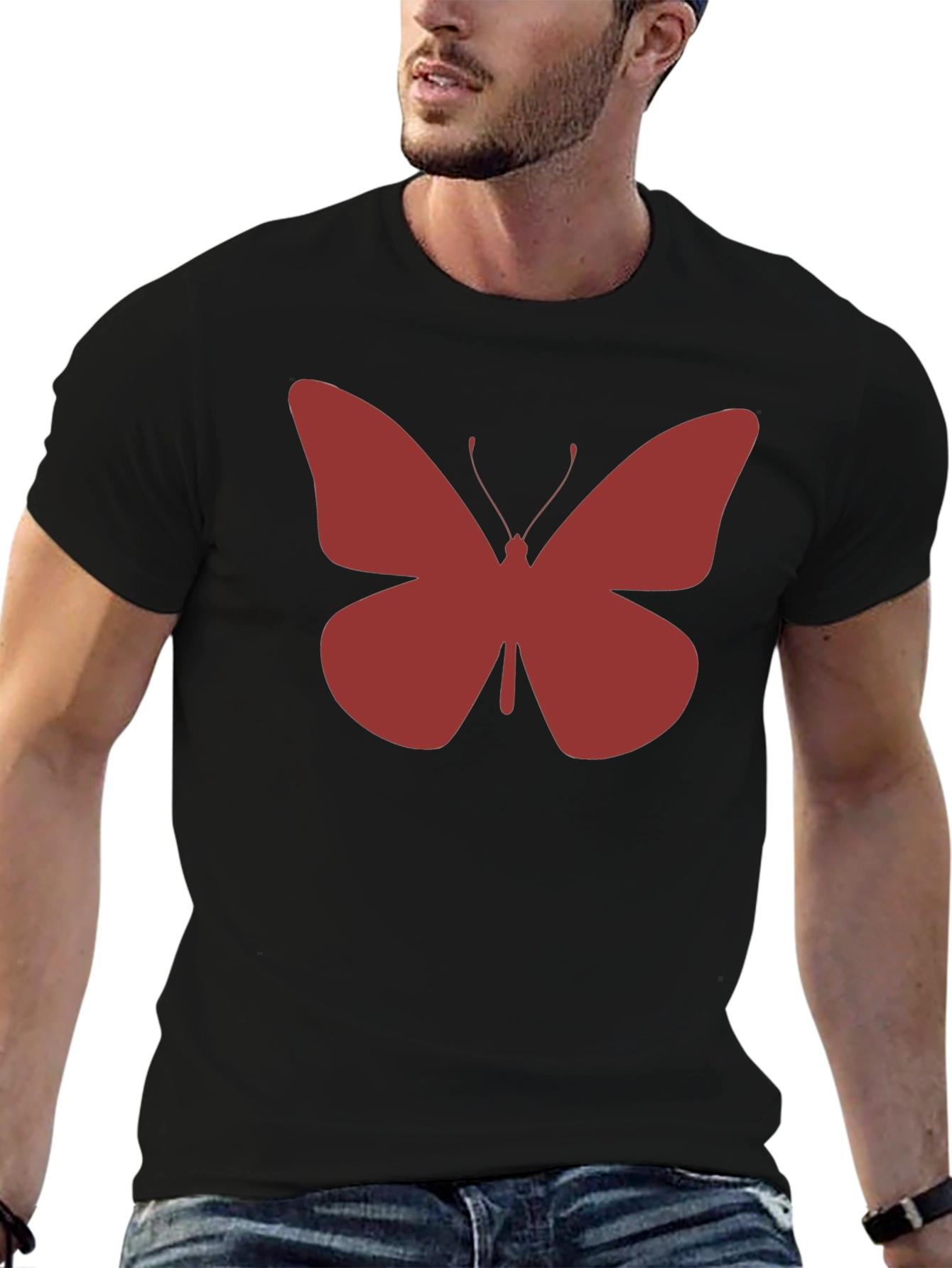Black Butterfly Graphic Tee - Casual Comfort view 6