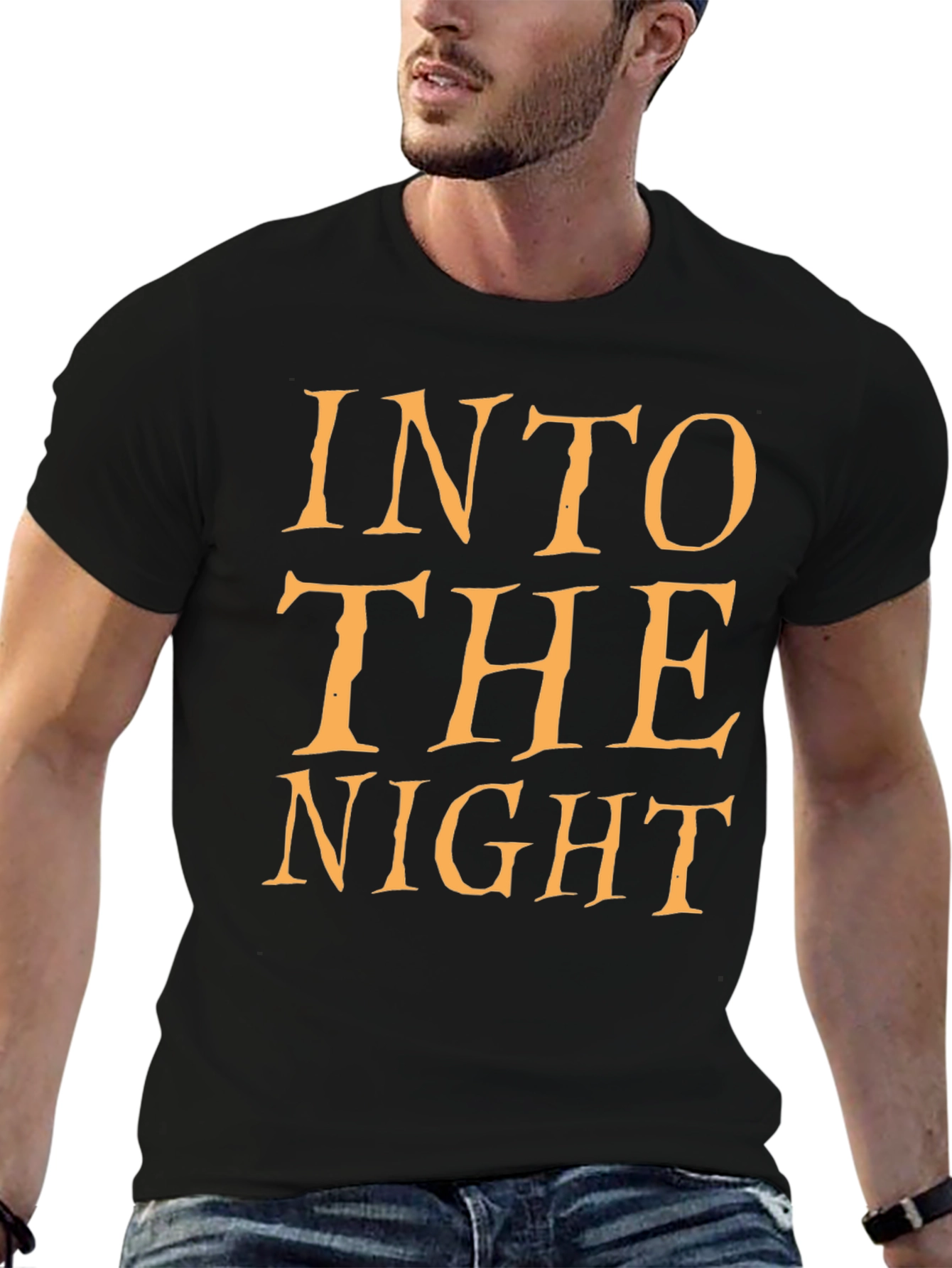 Black Into The Night Black Graphic T-Shirt view 6