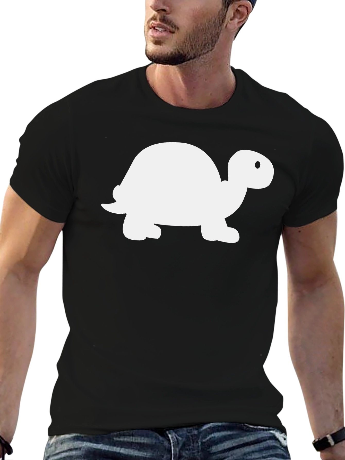 Black Turtle Graphic Tee - Black Cotton Comfort view 6
