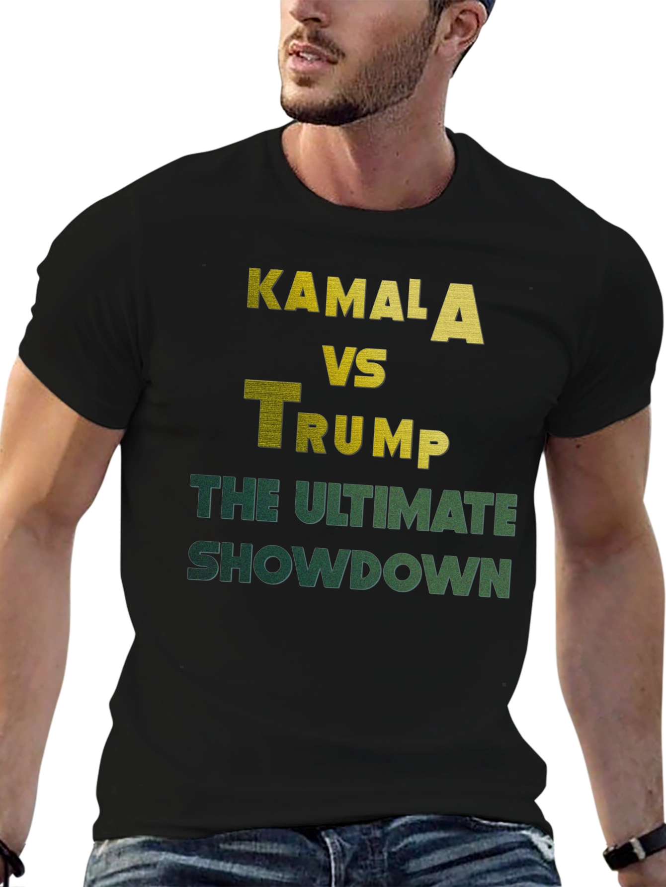 Black Kamala vs Trump T-Shirt: The Ultimate Showdown Tee view 6