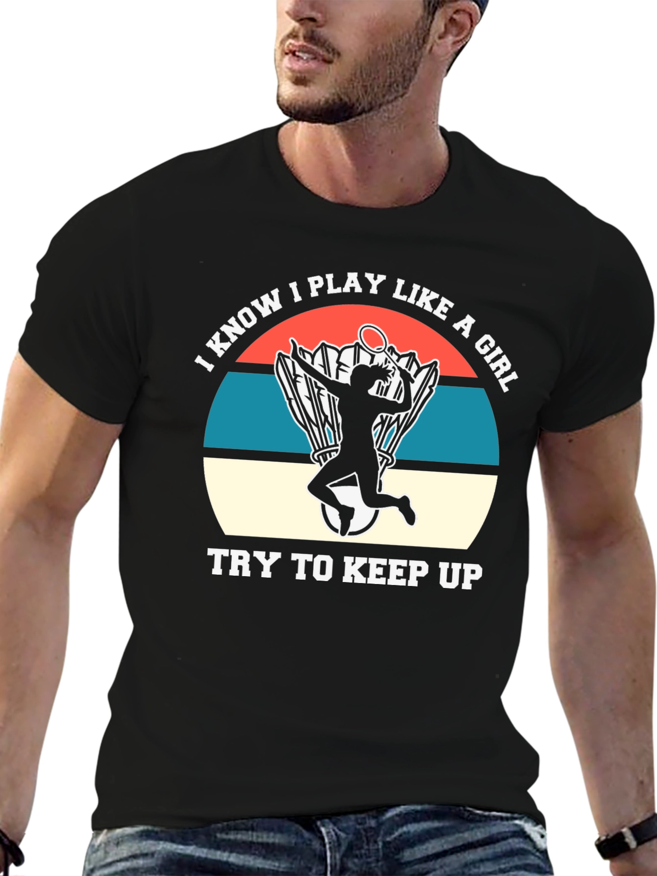 Black I Know I Play Like A Girl T-Shirt view 6