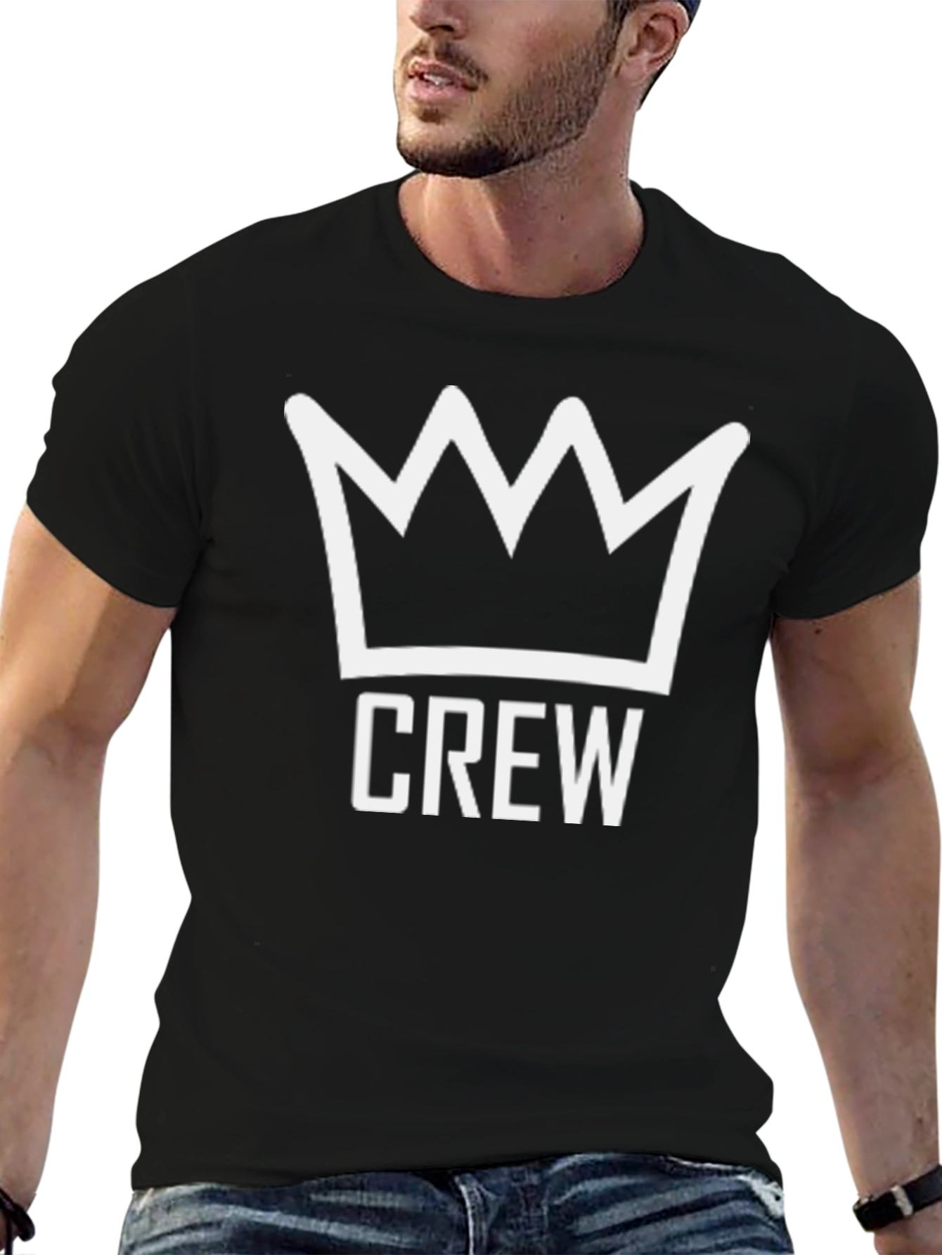 Black Crew Crown Graphic T-Shirt view 6