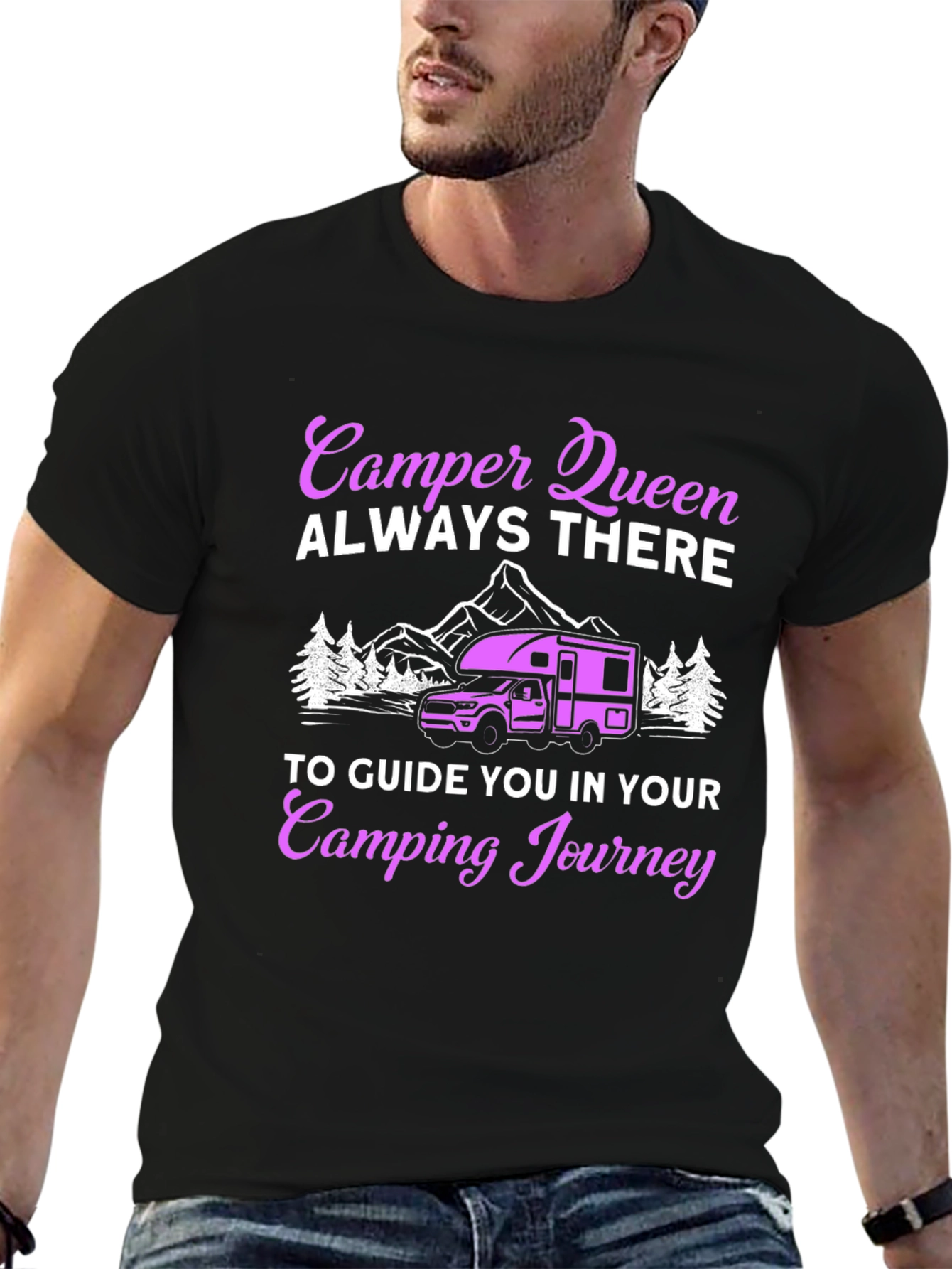 Camper Queen T-Shirt Camping Journey Guide RV Life - 6