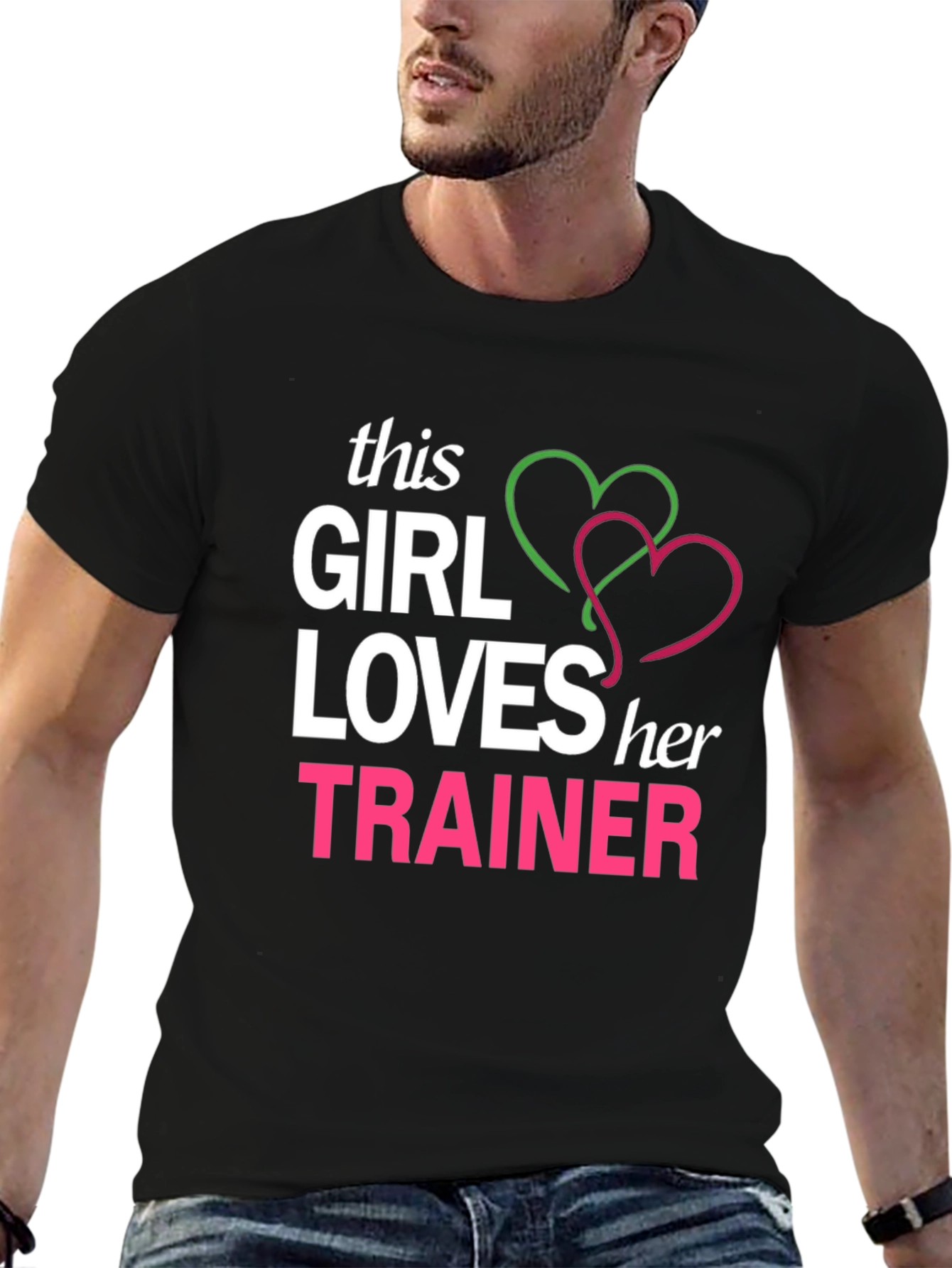 Black Girl Loves Trainer Graphic T-Shirt view 6