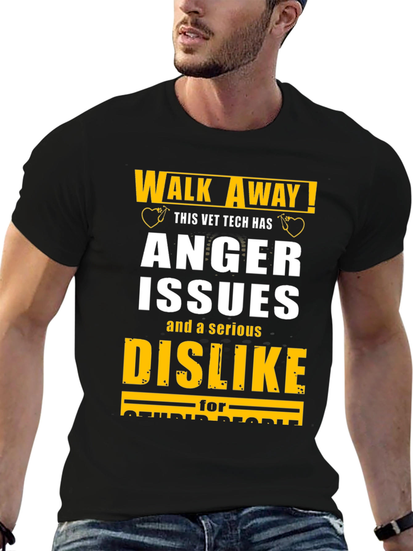 Black Vet Tech Anger Issues Graphic Tee view 6