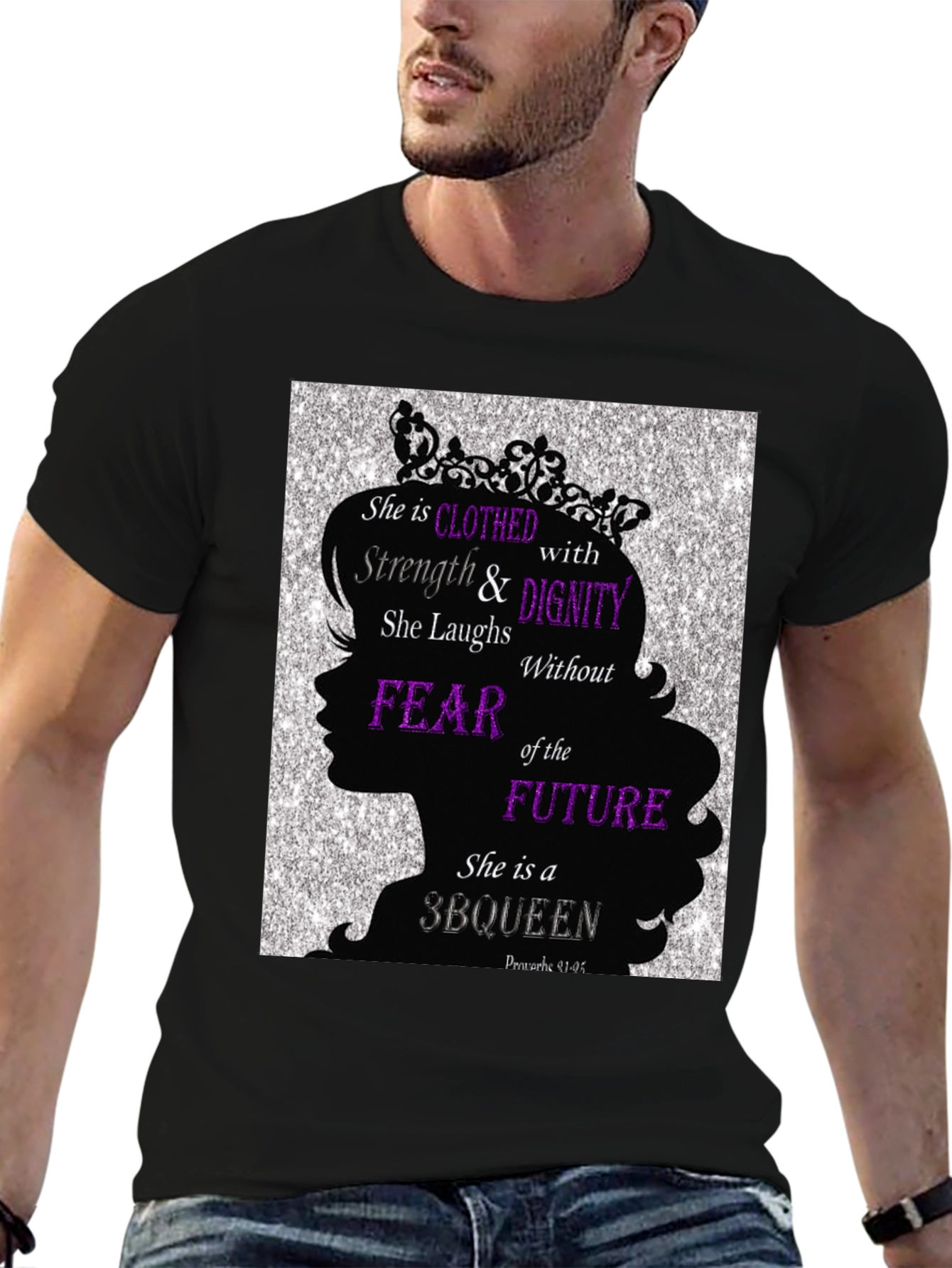 Black Empowered Woman T-Shirt: Strength & Dignity view 6