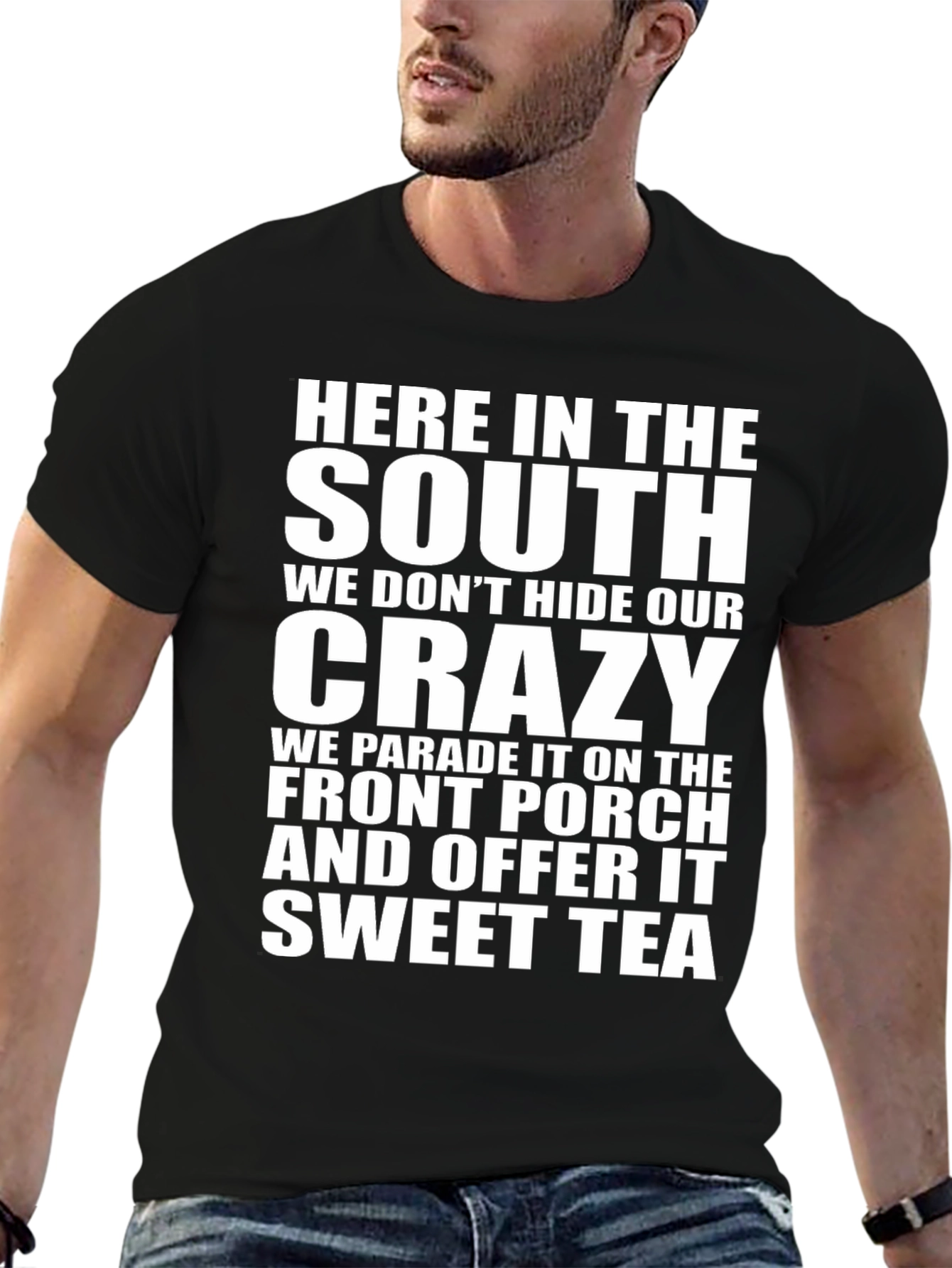Black Southern Crazy Sweet Tea T-Shirt view 6