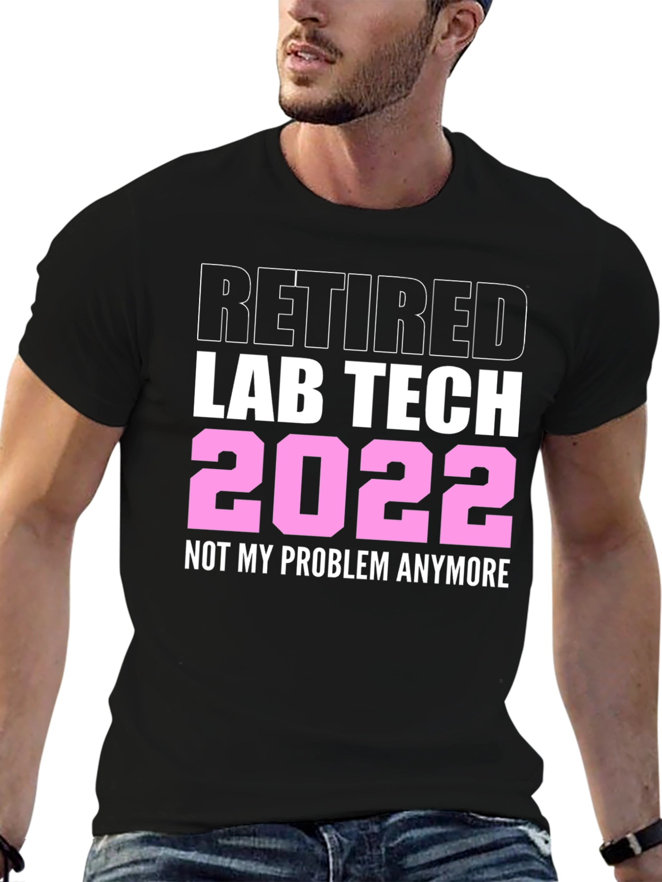 Black Retired Lab Tech 2022 T-Shirt view 6