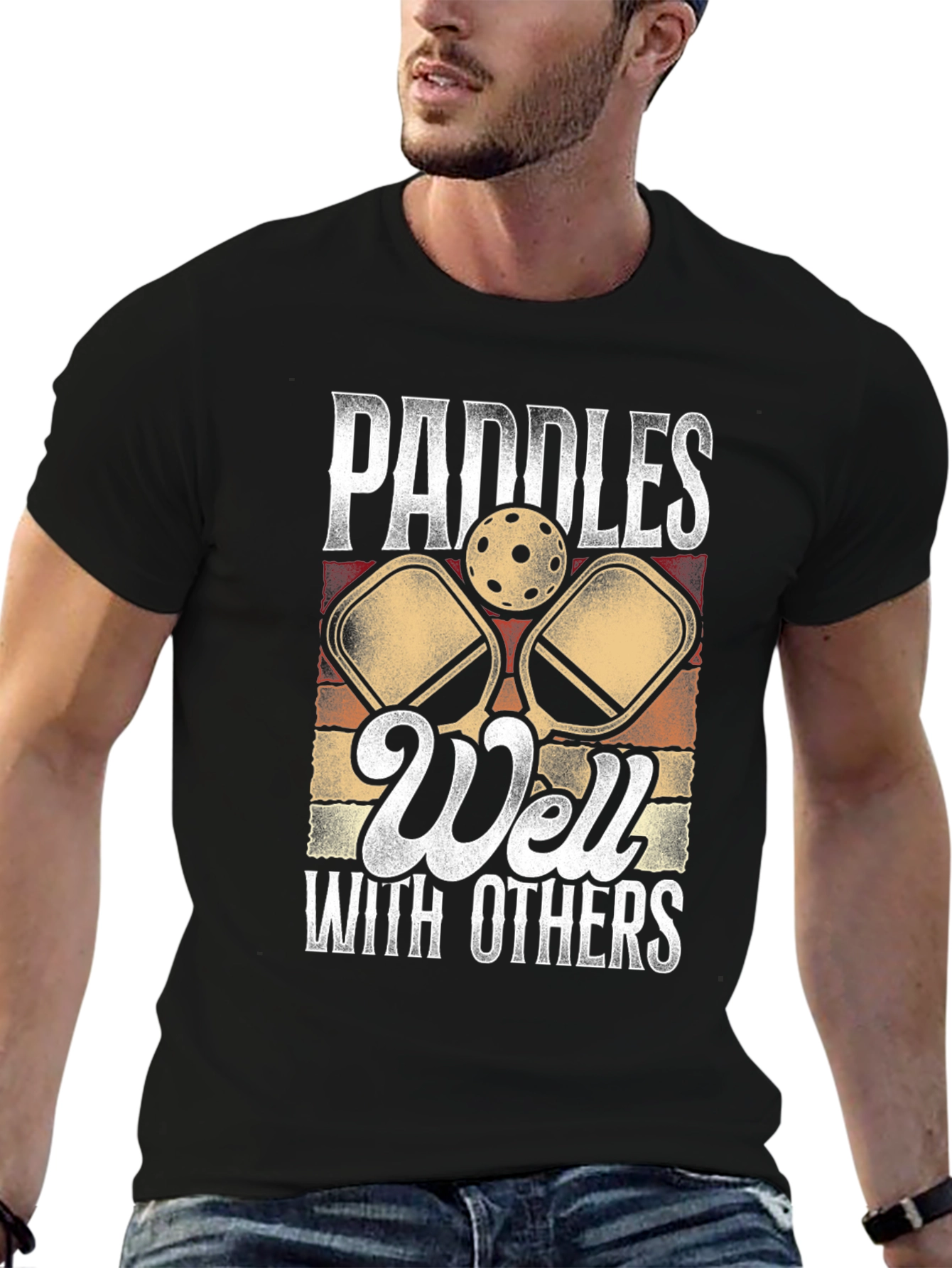 Black Paddles Well With Others T-Shirt view 6