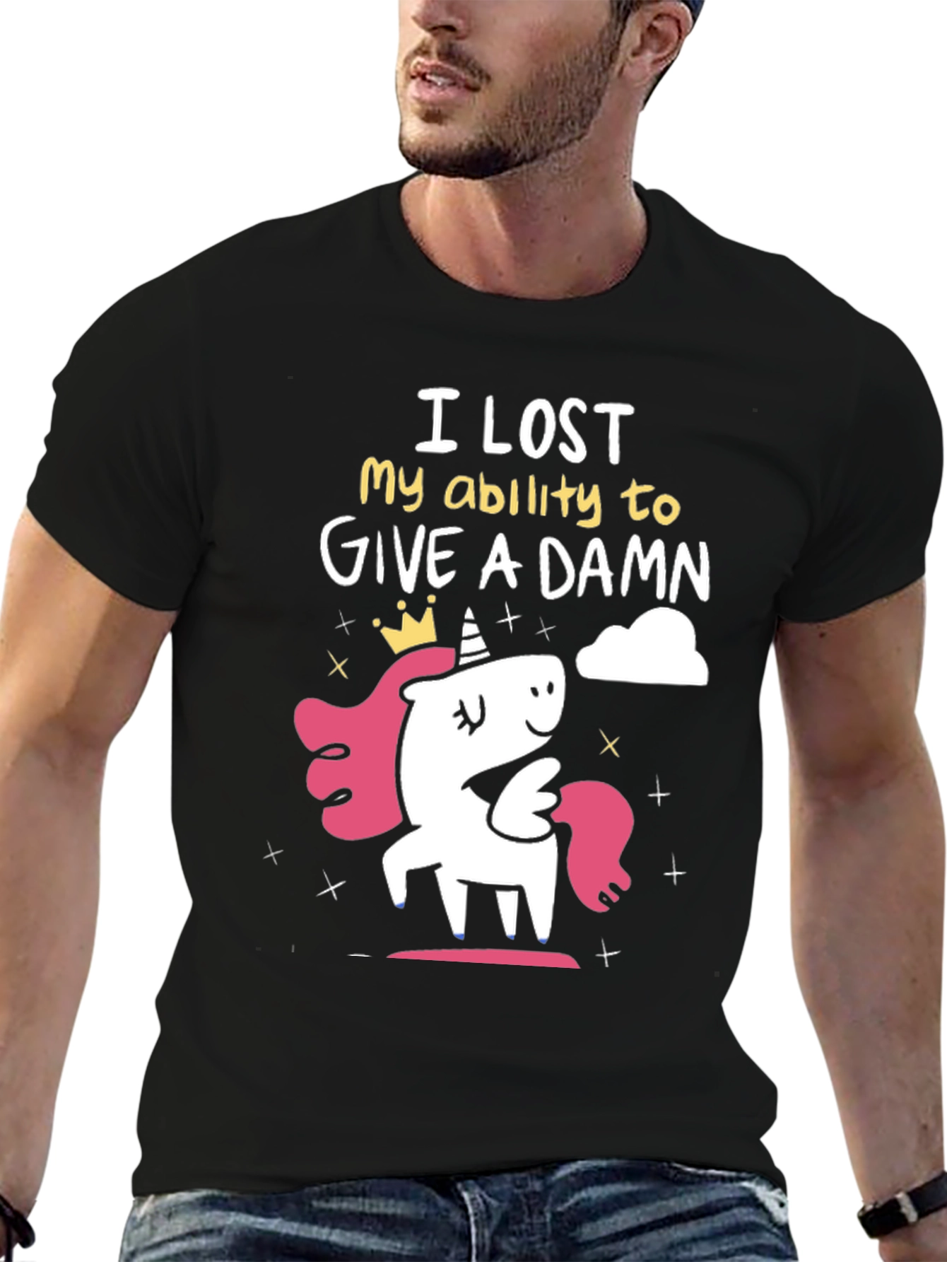 Black I Lost My Ability T-Shirt view 6