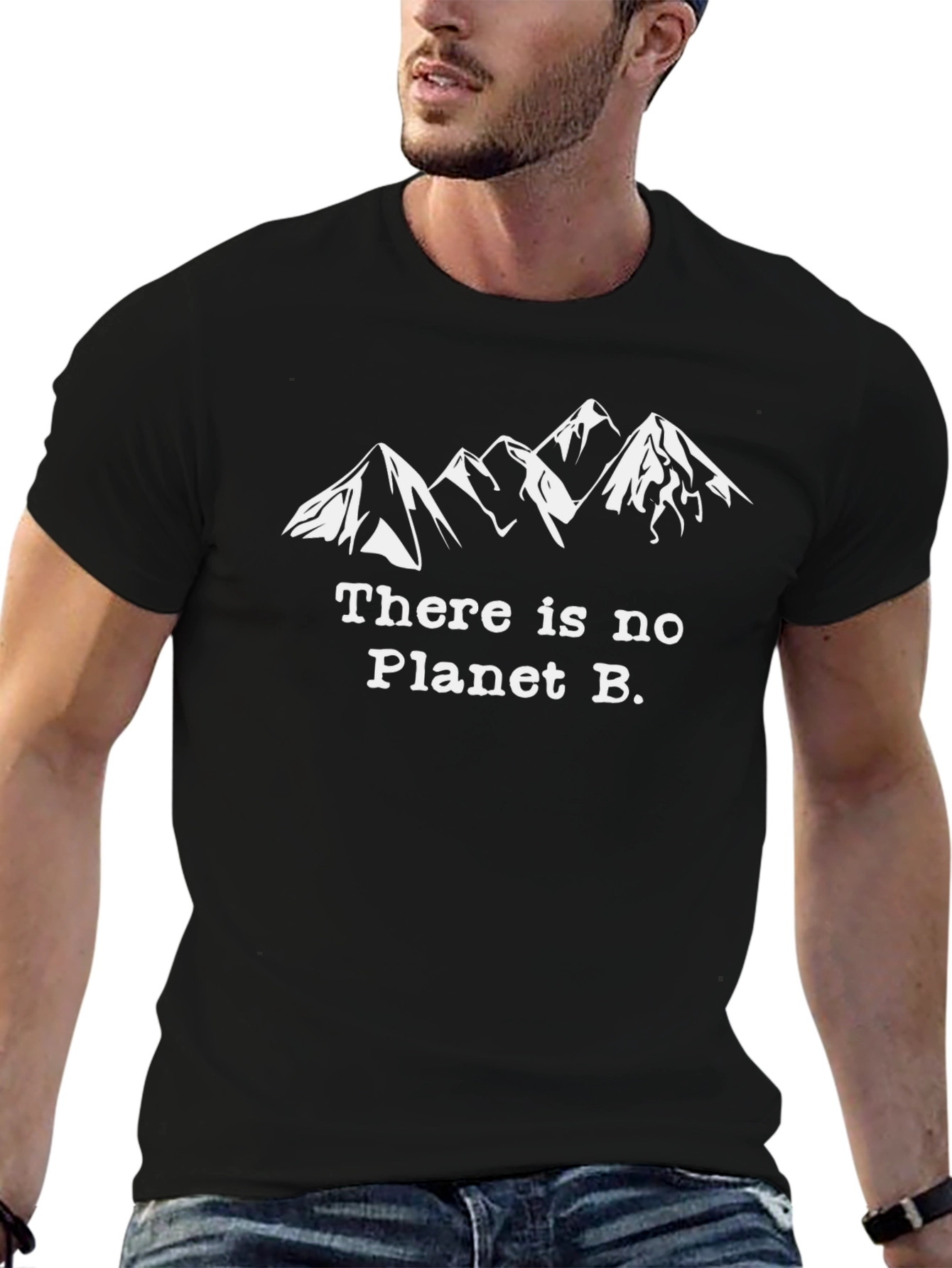 Black There is No Planet B Graphic Tee view 6