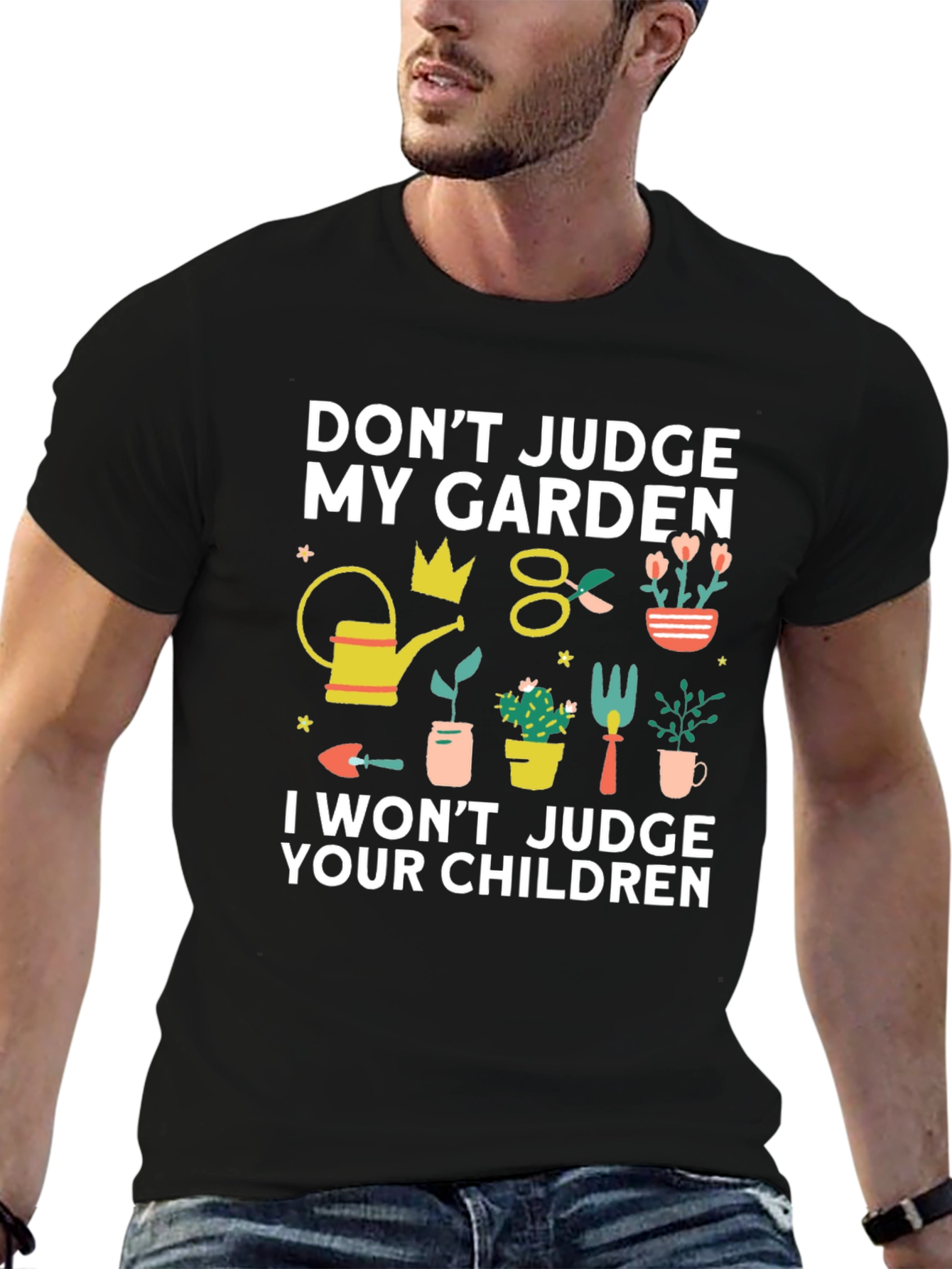 Black Don't Judge My Garden T-Shirt view 6