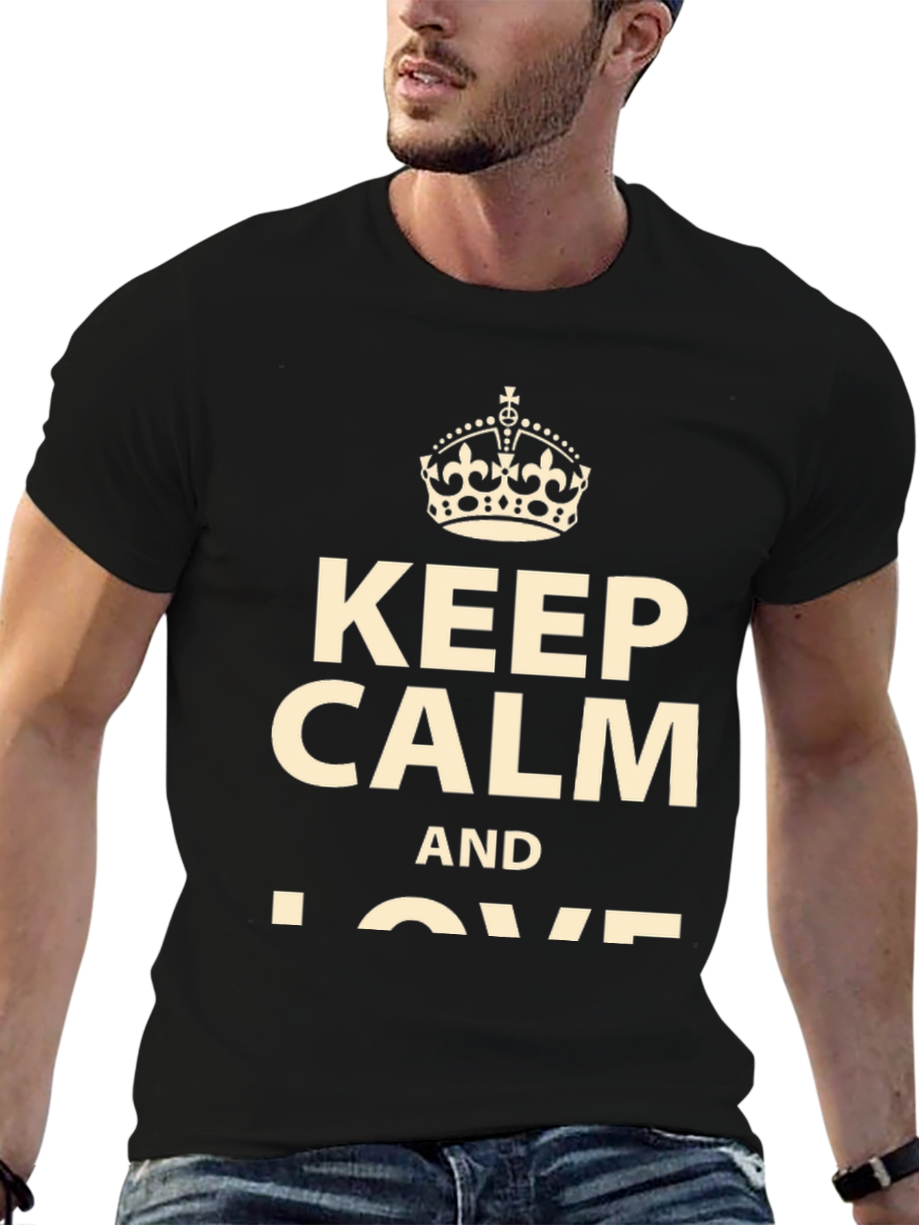 Black Keep Calm T-Shirt - Stylish Graphic Tee view 6
