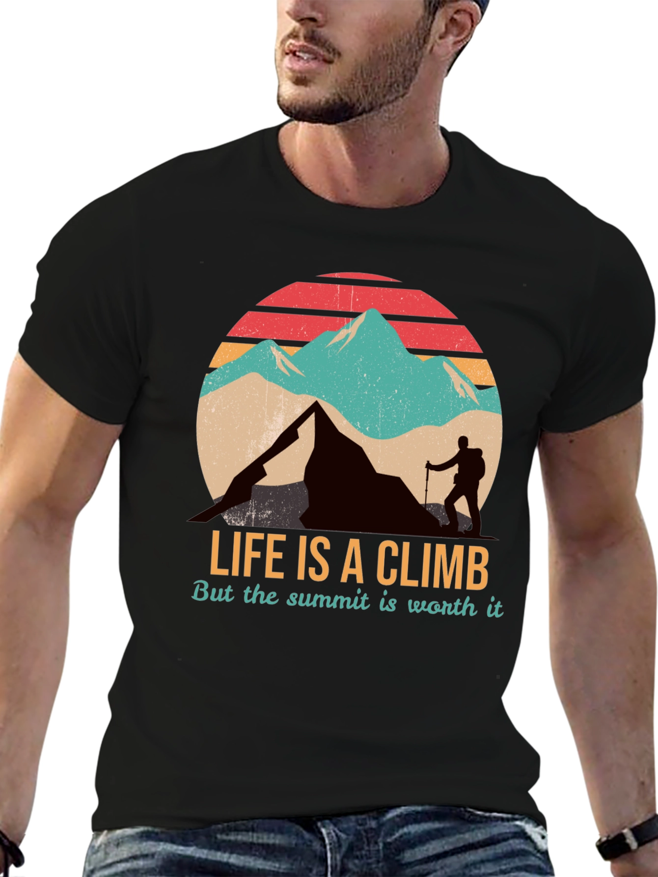 Black Life is a Climb T-Shirt view 6