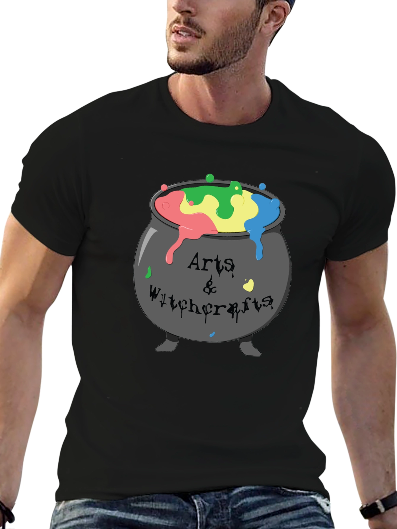 Black Arts and Witchcrafts Cauldron T-Shirt view 6