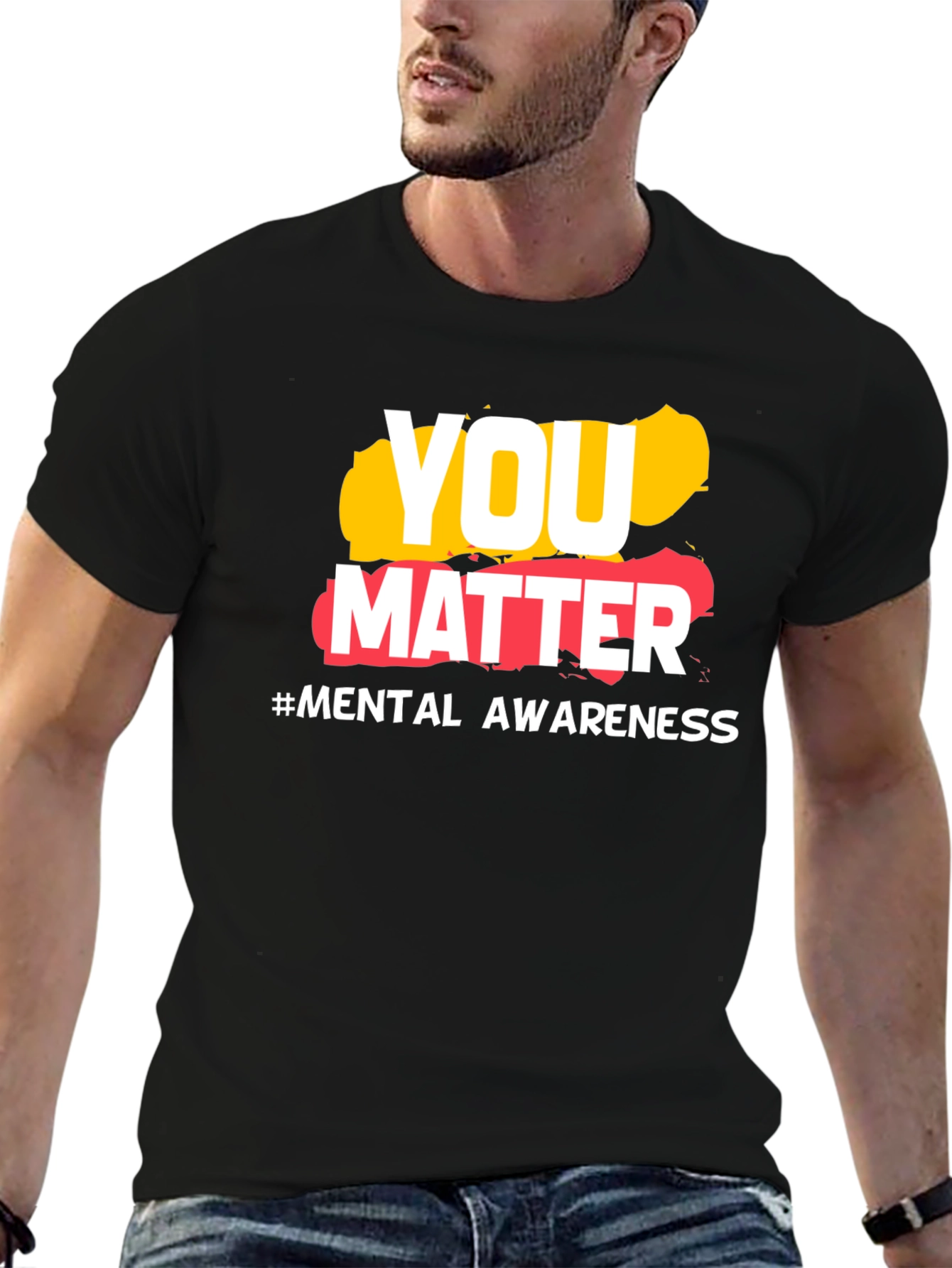 Black You Matter Mental Health Awareness T-Shirt view 6