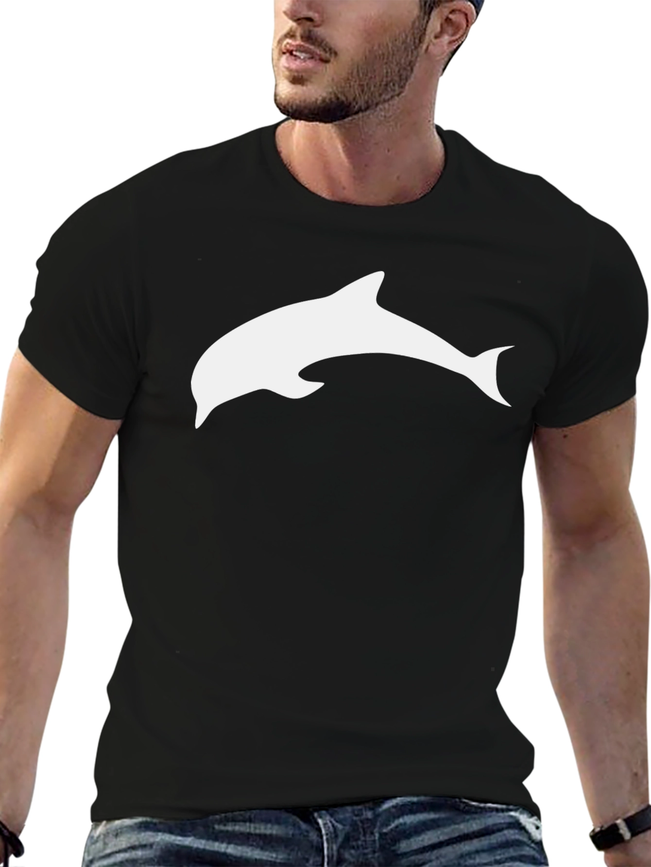 Black Black Dolphin T-Shirt - Casual Style view 6