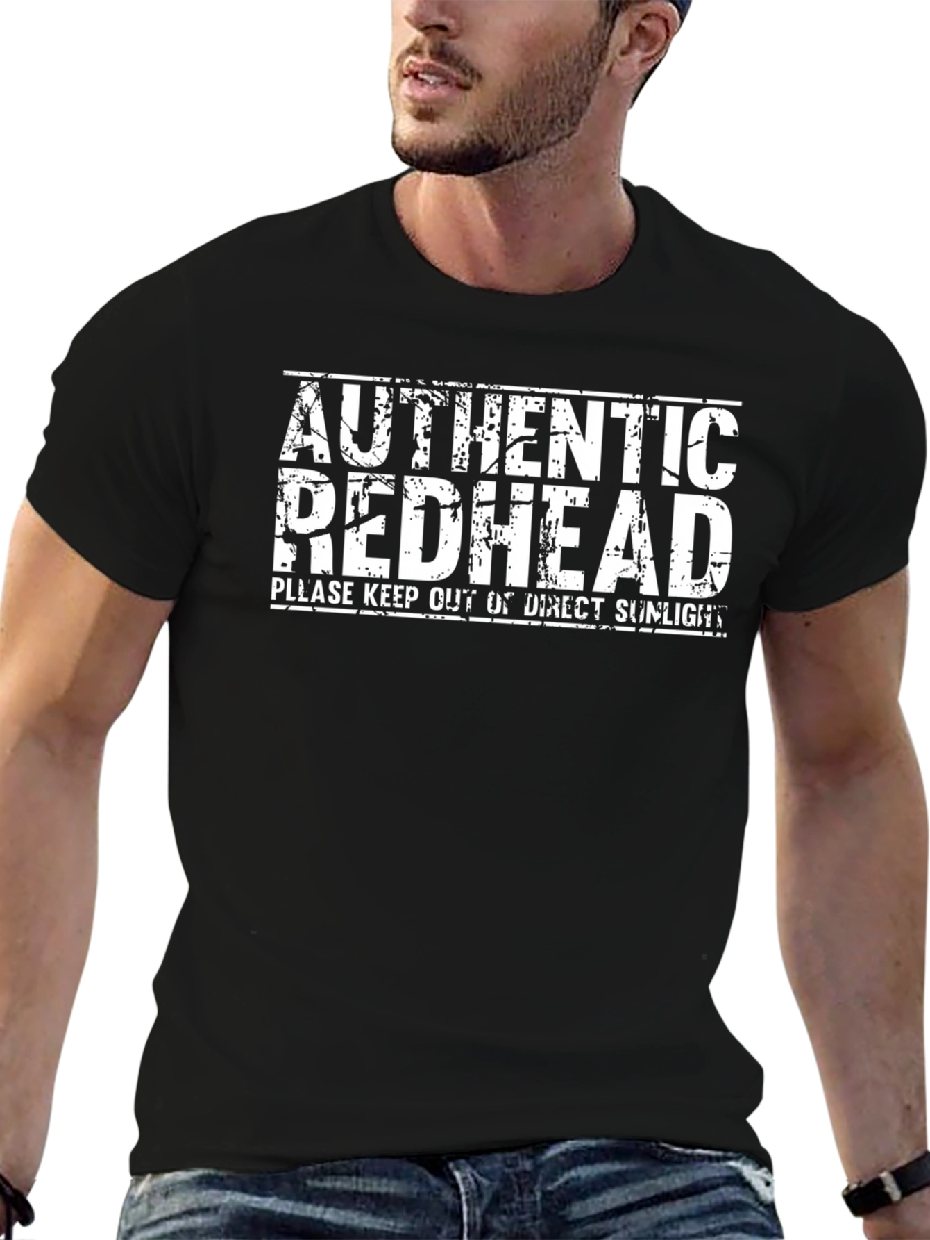 Black Authentic Redhead Graphic T-Shirt - Black view 6