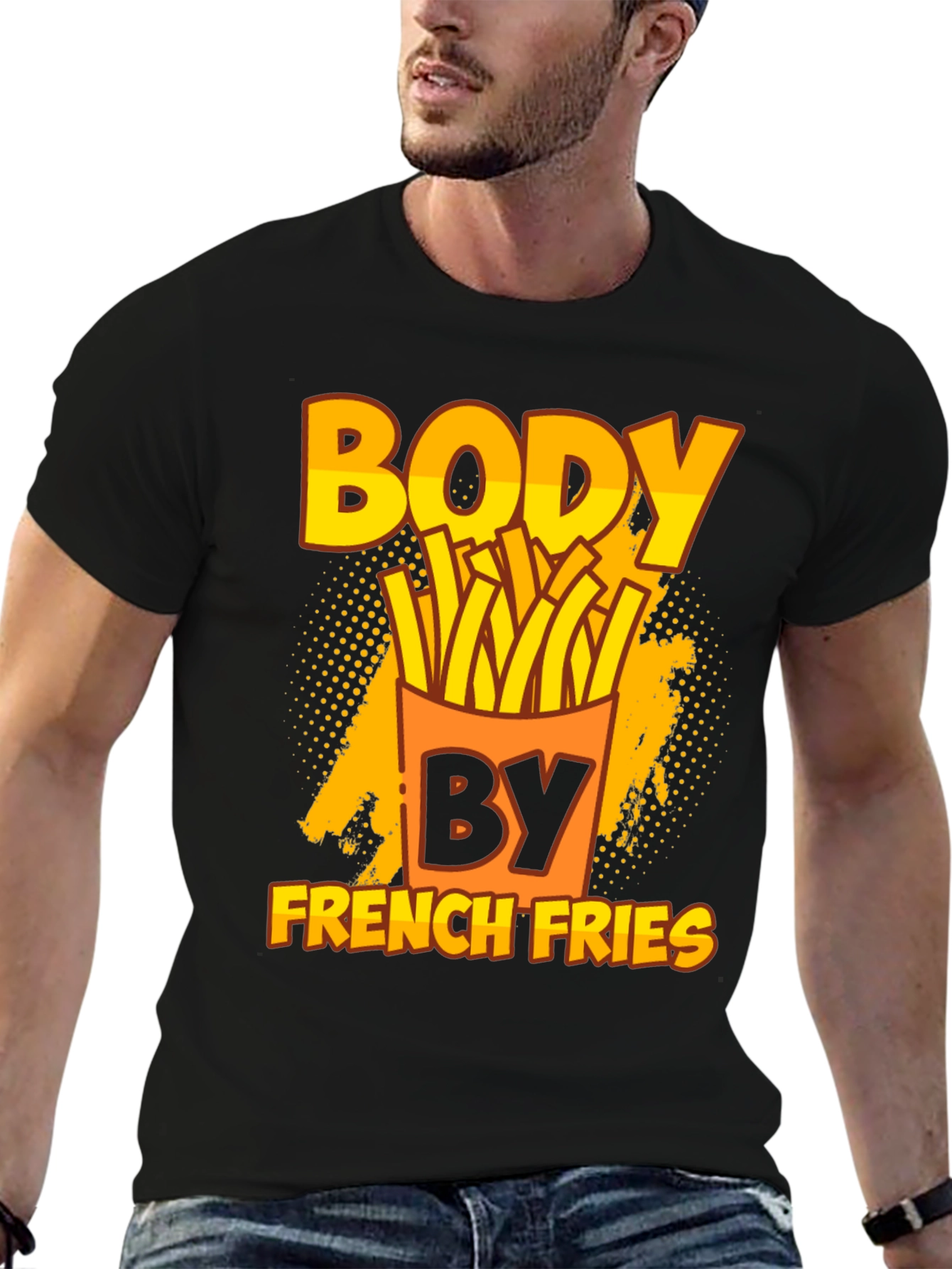 Black Body By French Fries T-Shirt view 6