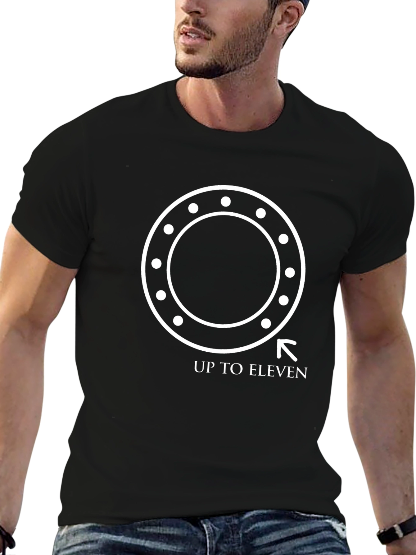 Black Up To Eleven Black Graphic T-Shirt view 6