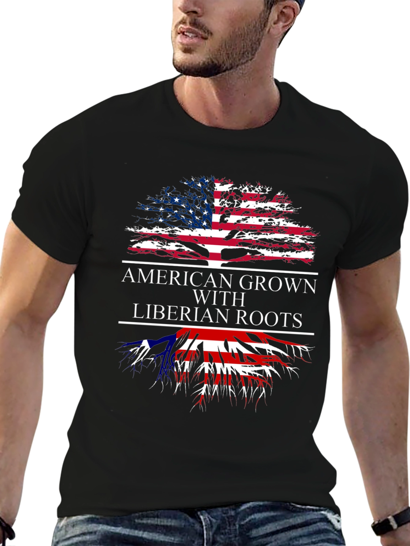 American Grown with Liberian Roots T-Shirt - 6