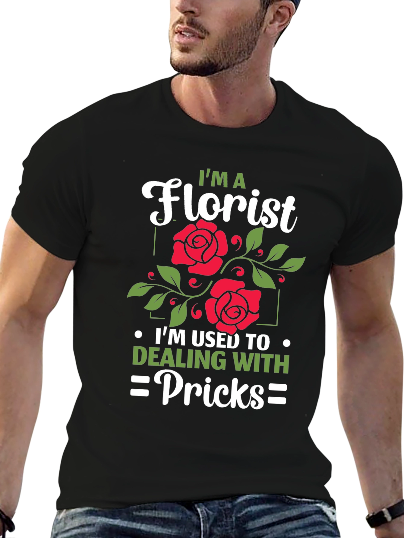 Black Florist Humor Graphic T-Shirt view 6