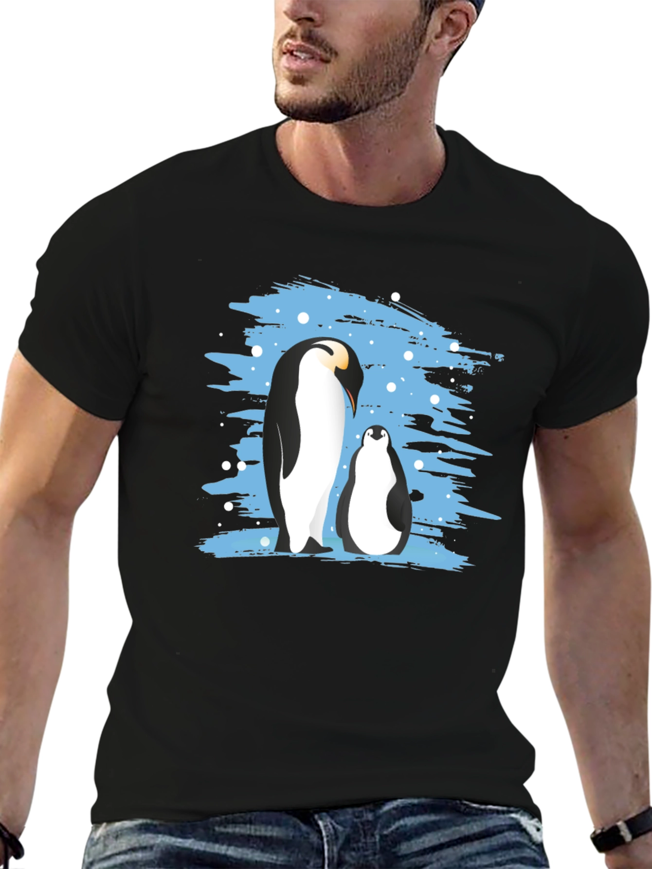 Black Penguin Family Graphic Tee - Unisex view 6