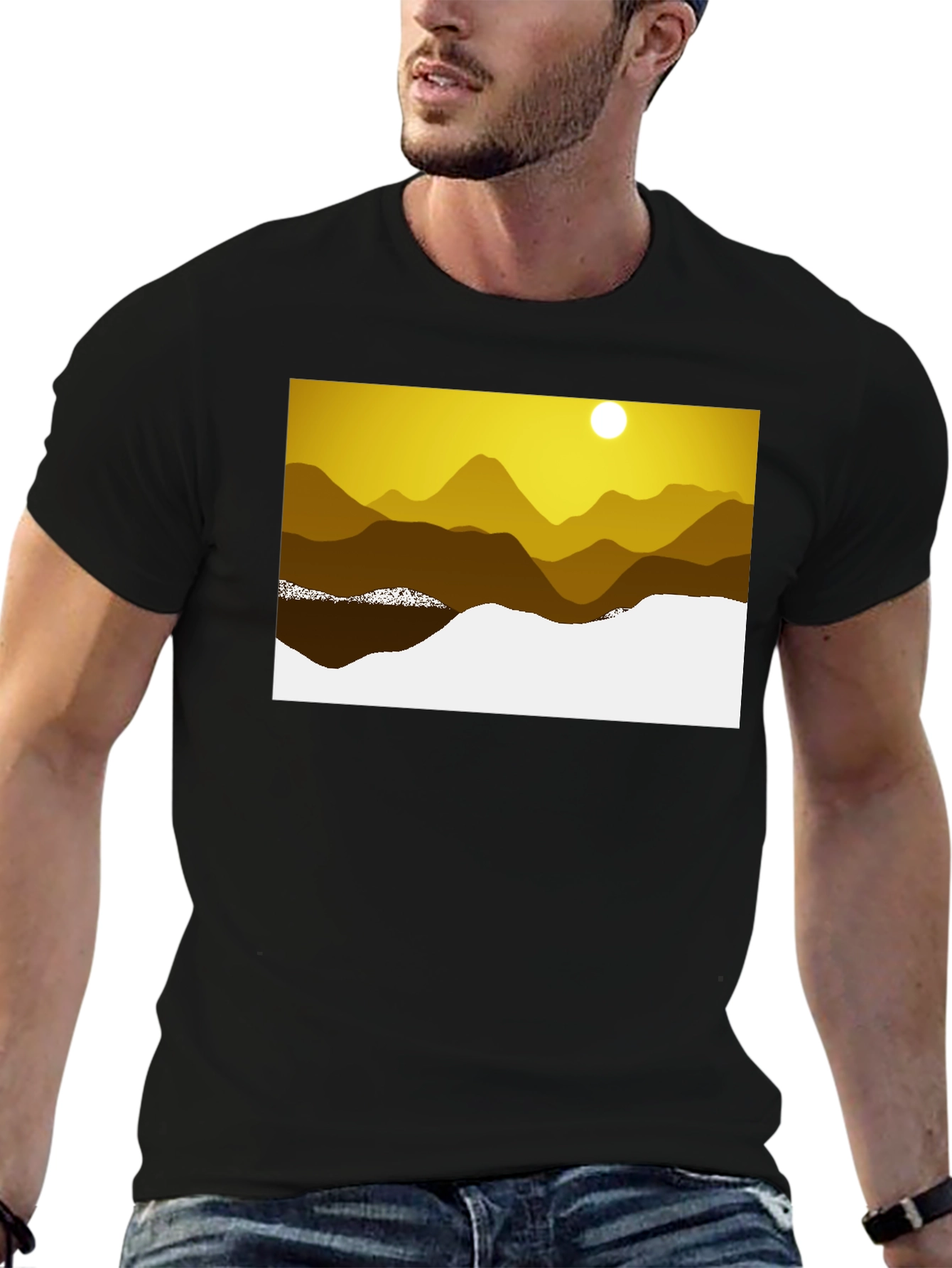 Black Scenic Mountain Graphic Tee view 6