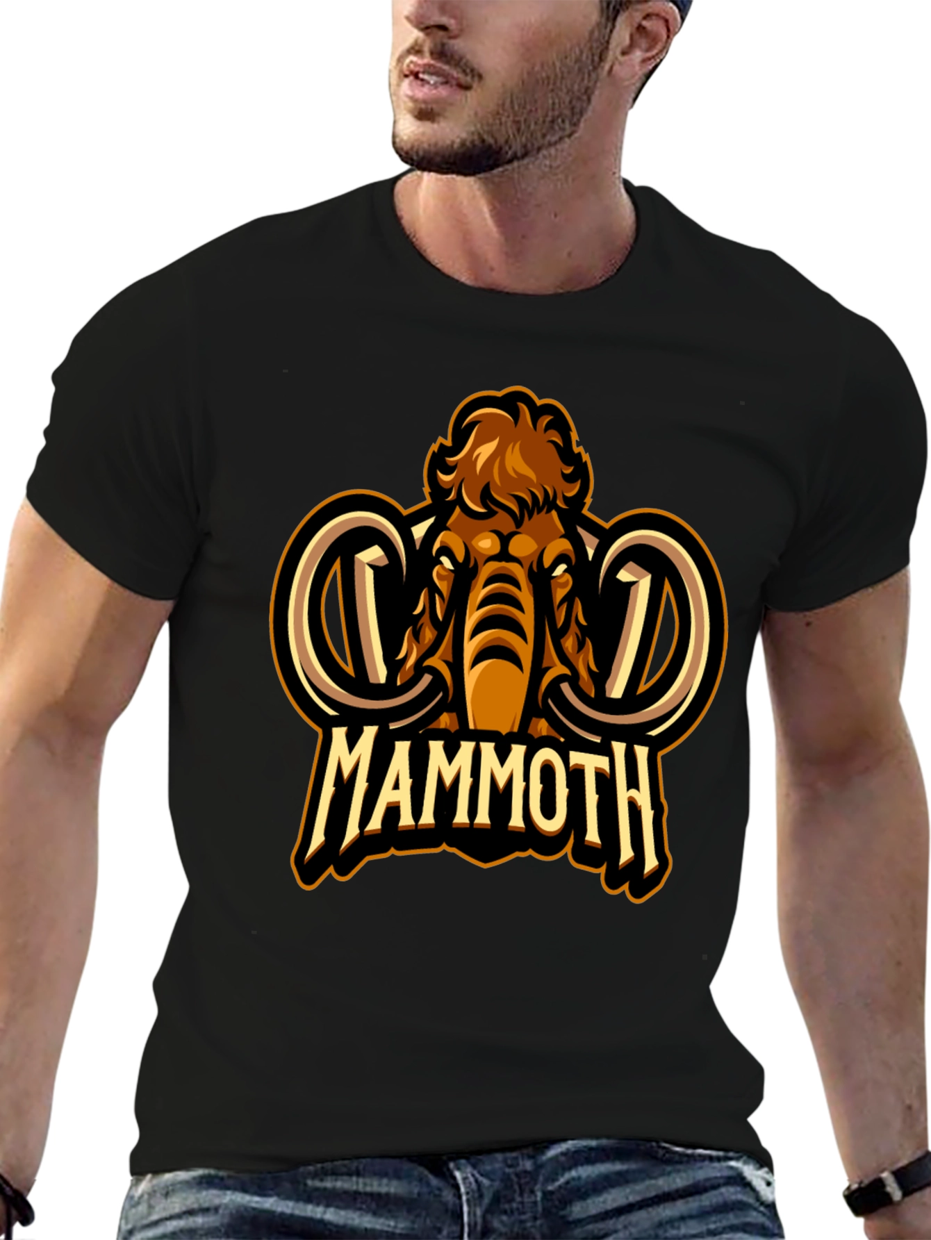 Black Mammoth Graphic T-Shirt - Classic Black Tee view 6