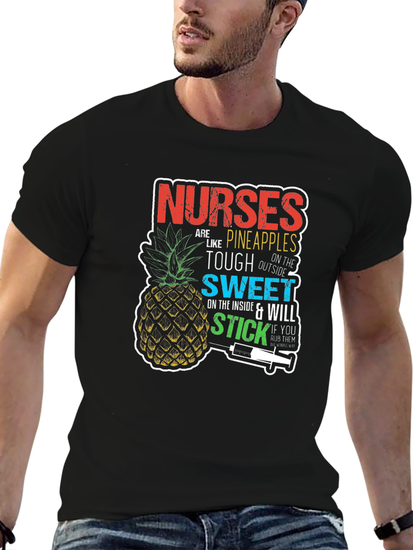 Black Nurses are Like Pineapples T-Shirt view 6