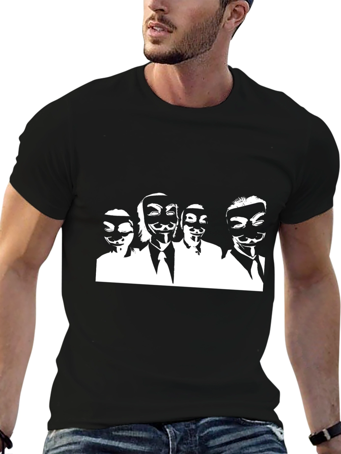 Black Anonymous Group Black T-Shirt view 6